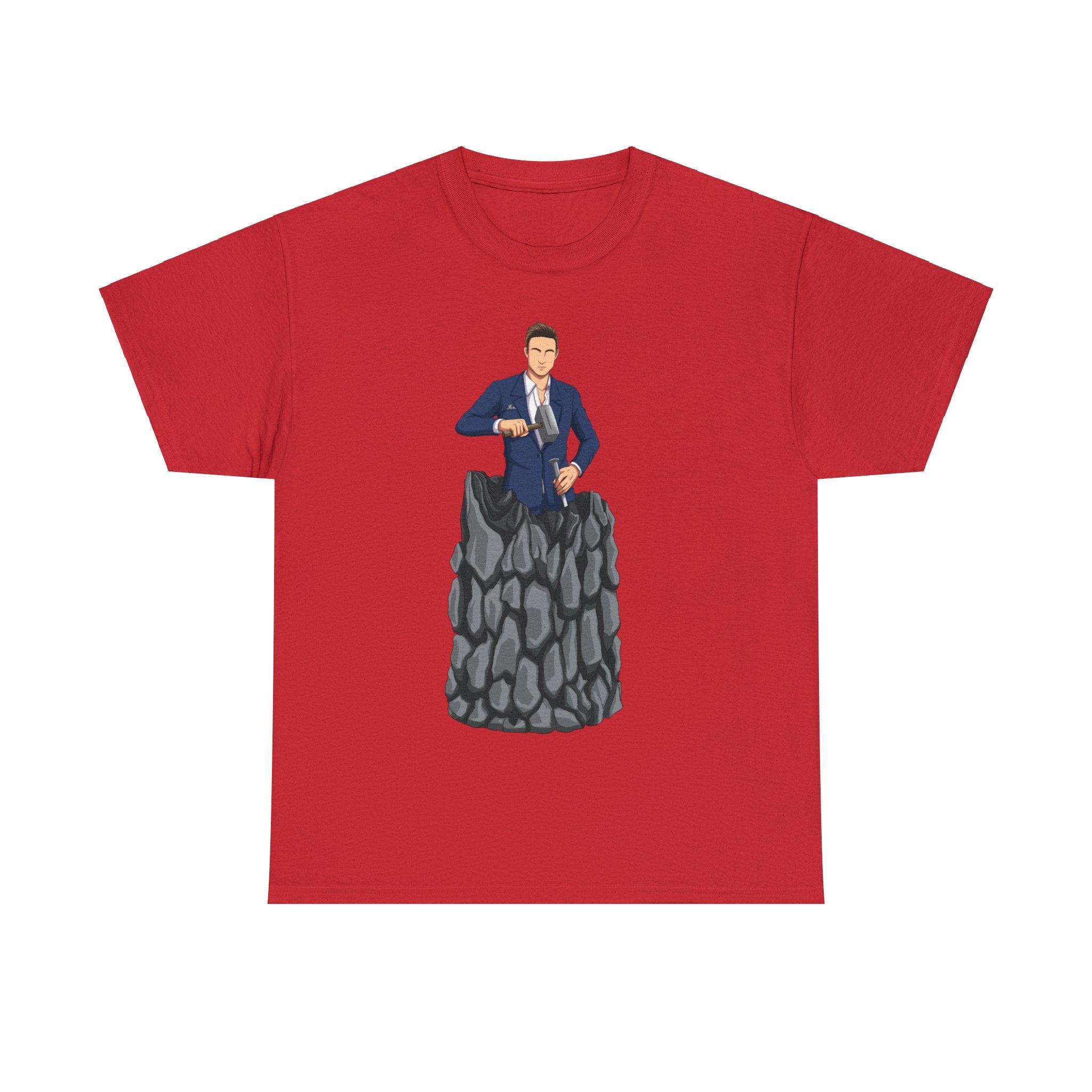 A person working hard to better his/herself - Heavy Cotton Self-Made T-shirt - Man #5