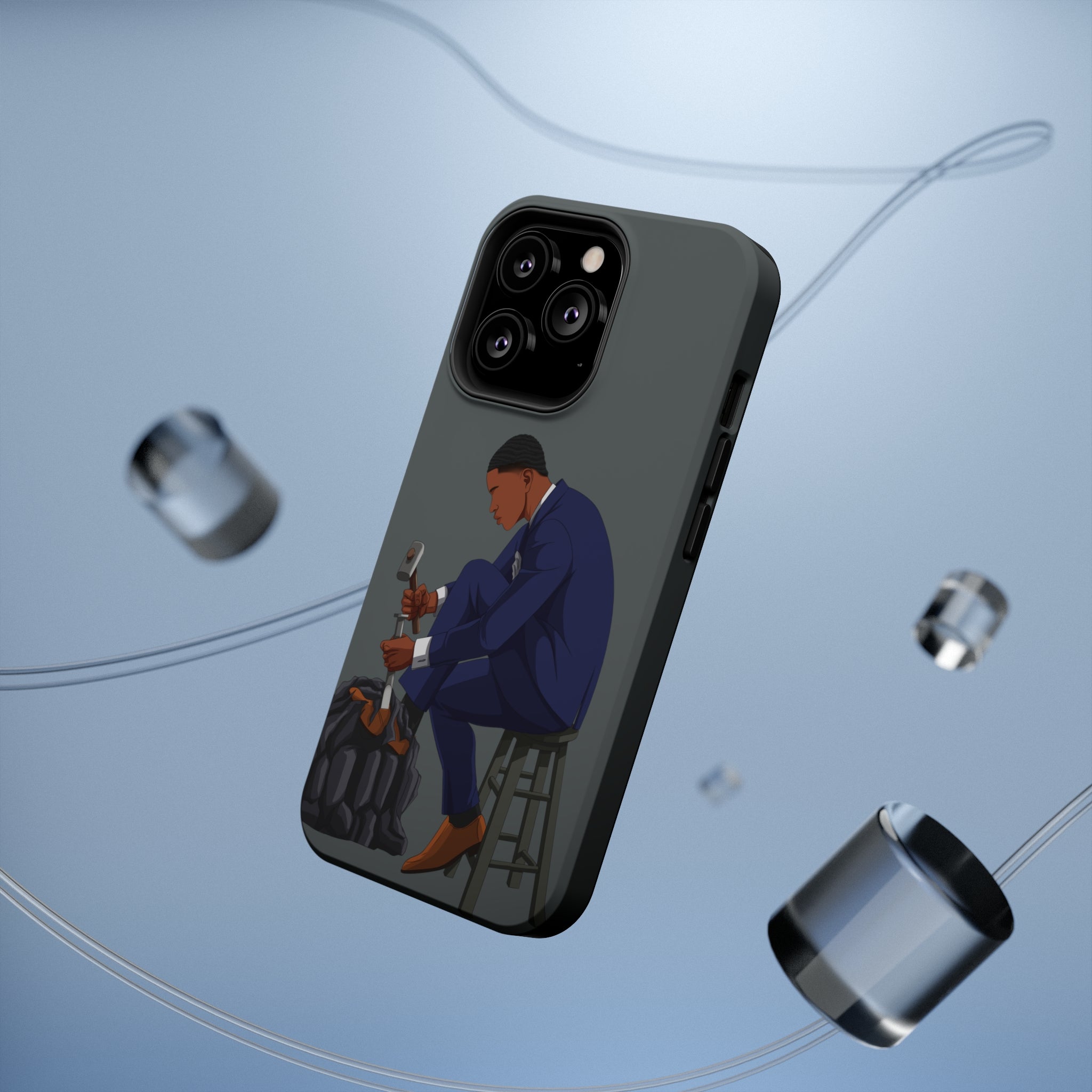 A person working hard to better his/herself - MagSafe Tough Case - Self-Made Man #11 - Breakthrough Collection