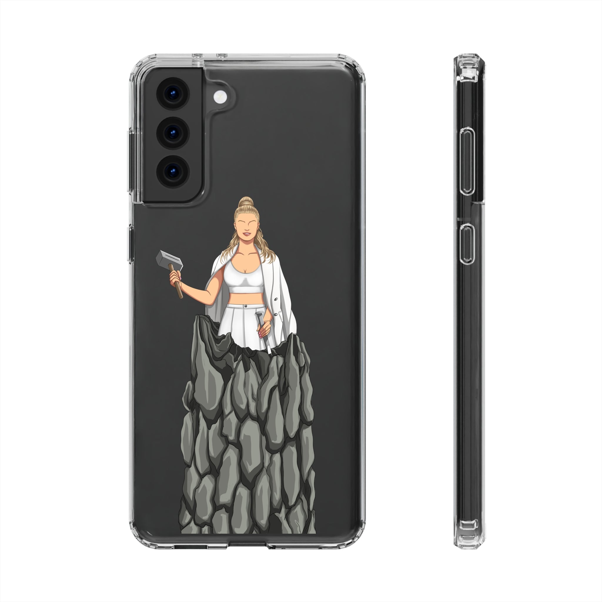 A person working hard to better his/herself - Clear Case - Self-Made Woman #11 - Breakthrough Collection