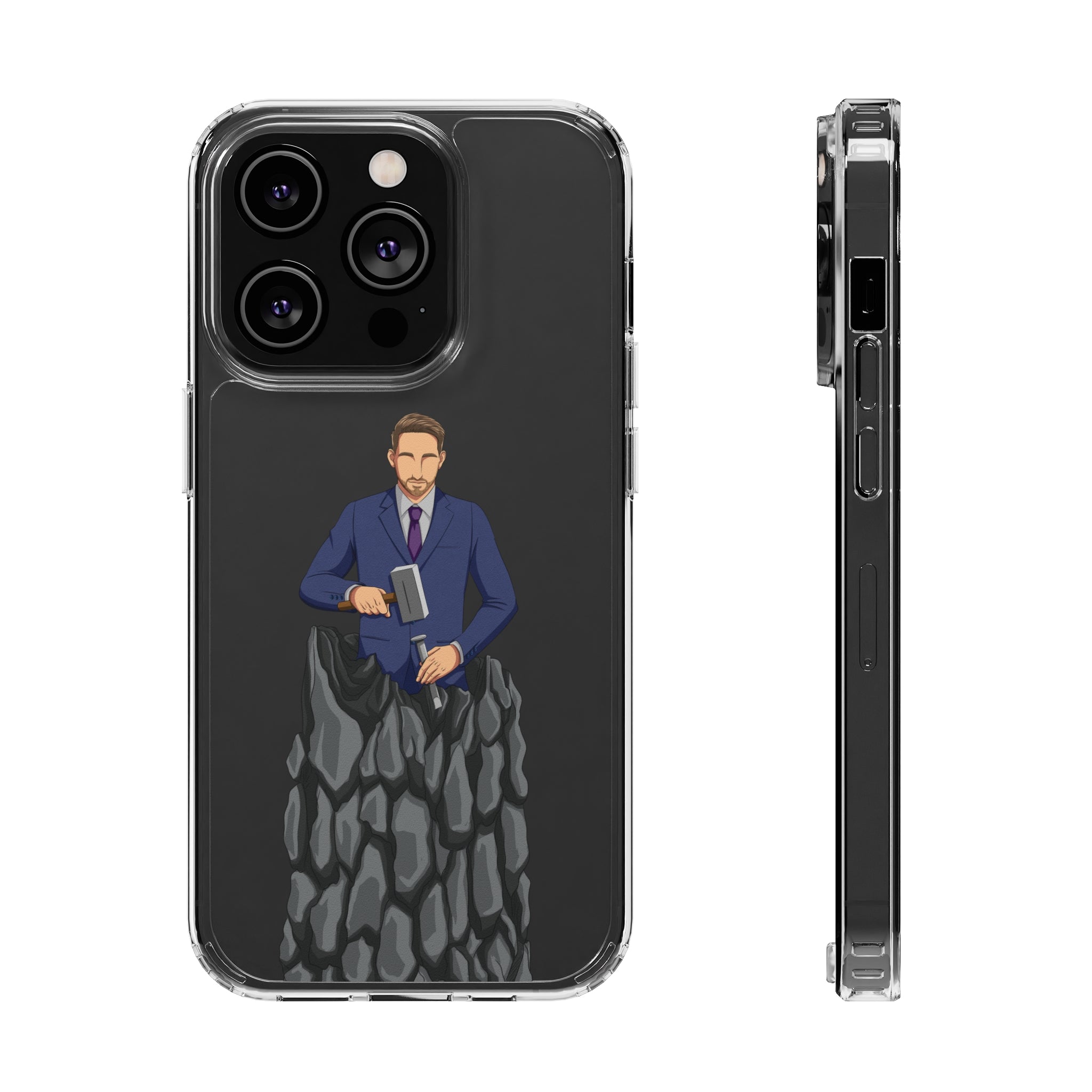 A person working hard to better his/herself - Clear Case - Self-Made Man #8 - Breakthrough Collection