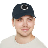 A person working hard to better his/herself - Self-Made Entrepreneur Hat with Leather Patch (Round) - Breakthrough Collection