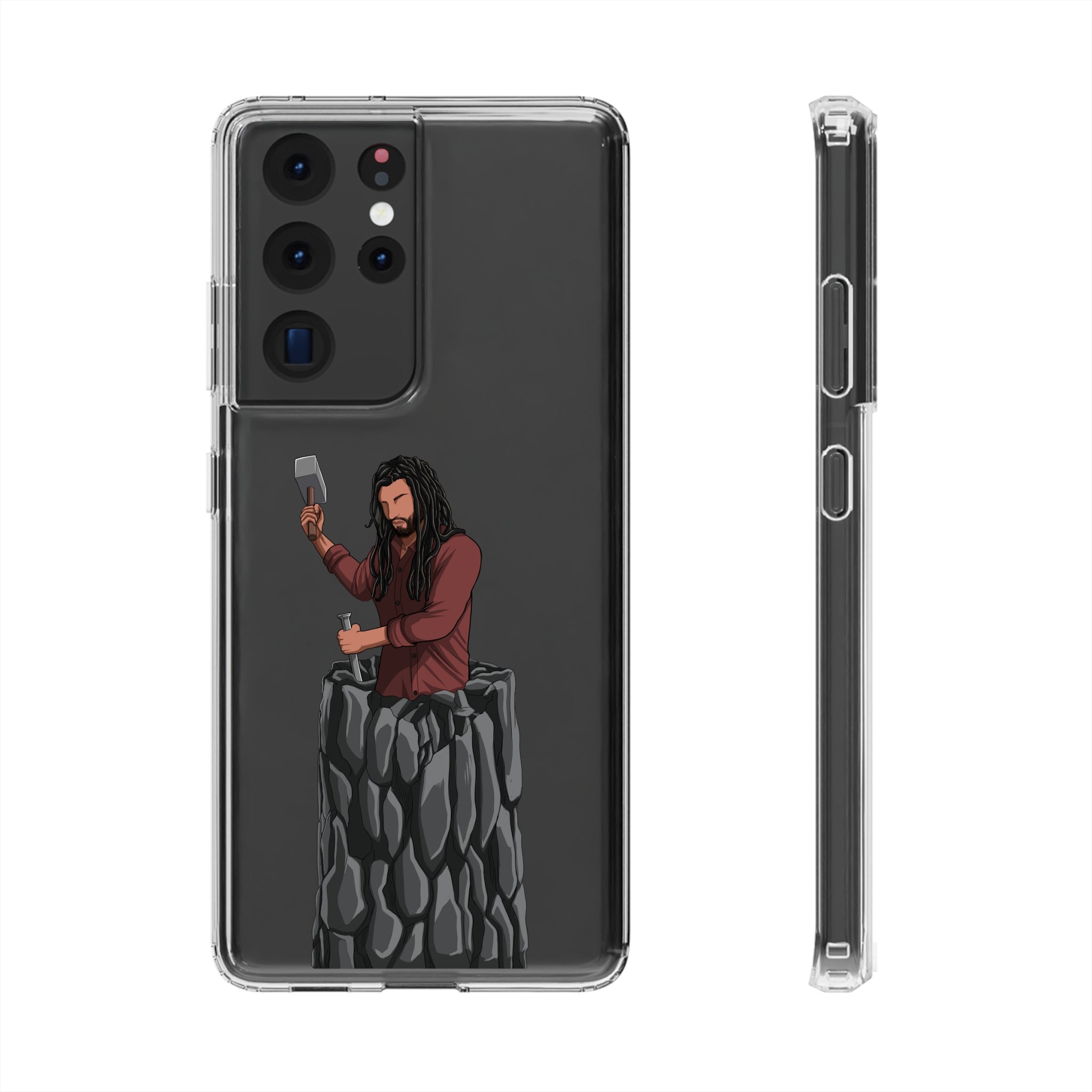 A person working hard to better his/herself - Clear Case - Self-Made Man #2 - Breakthrough Collection
