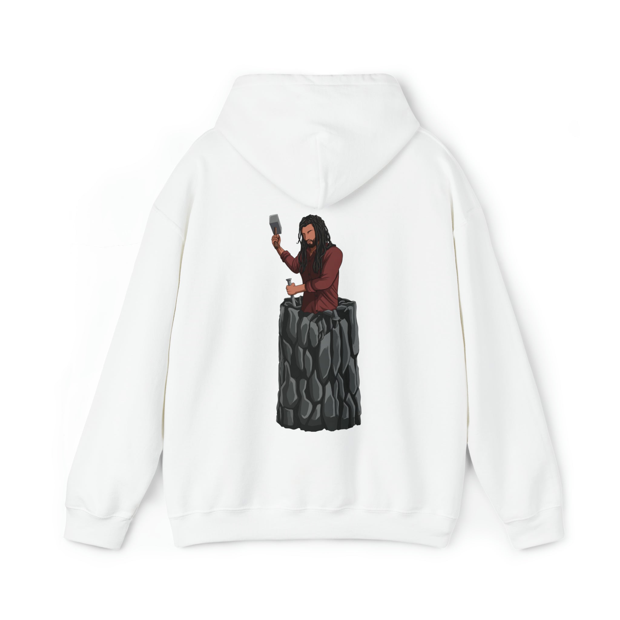 A person working hard to better his/herself - Heavy Blend™ Self-Made Hoodie - Man #2