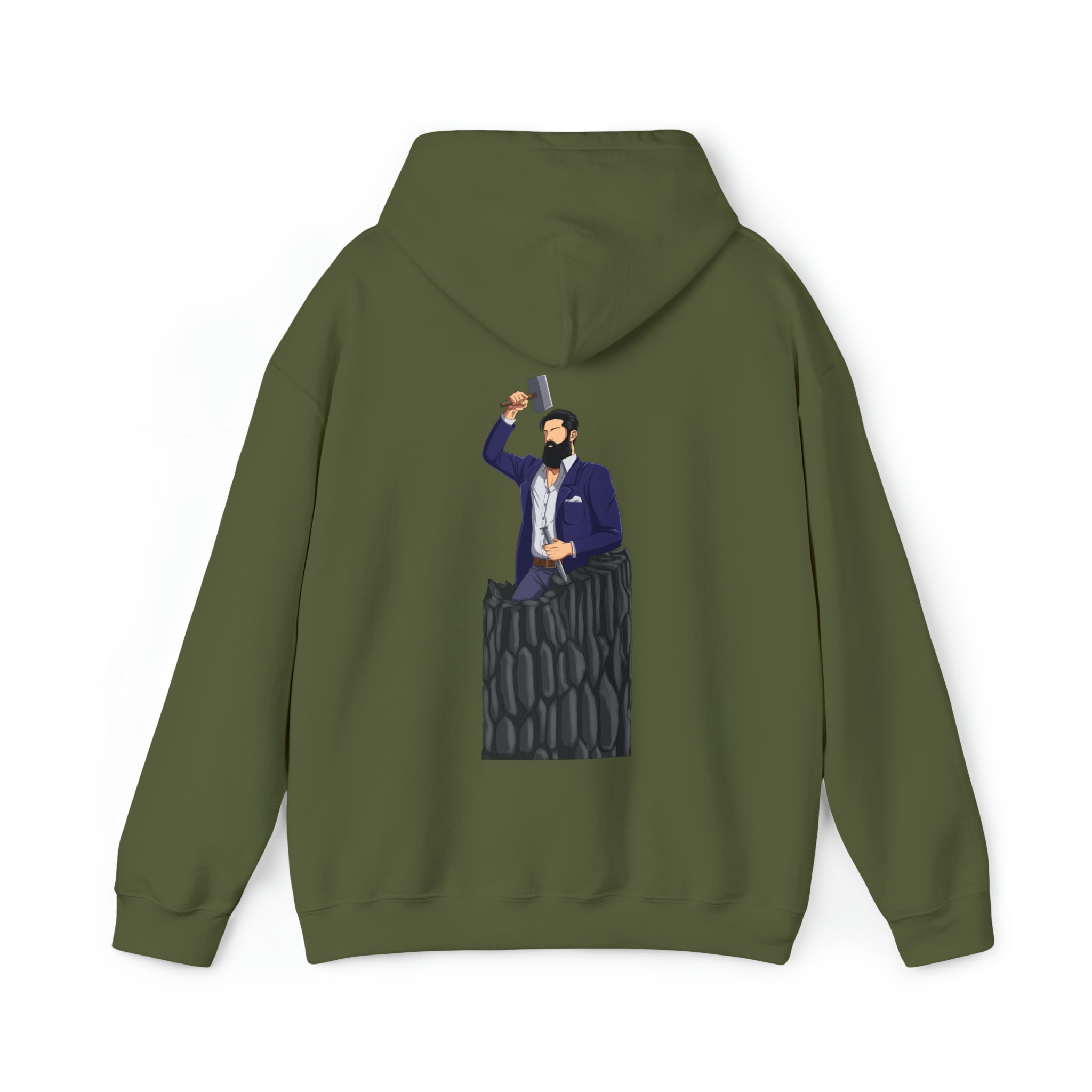 A person working hard to better his/herself - Heavy Blend™ Self-Made Hoodie - Man #12
