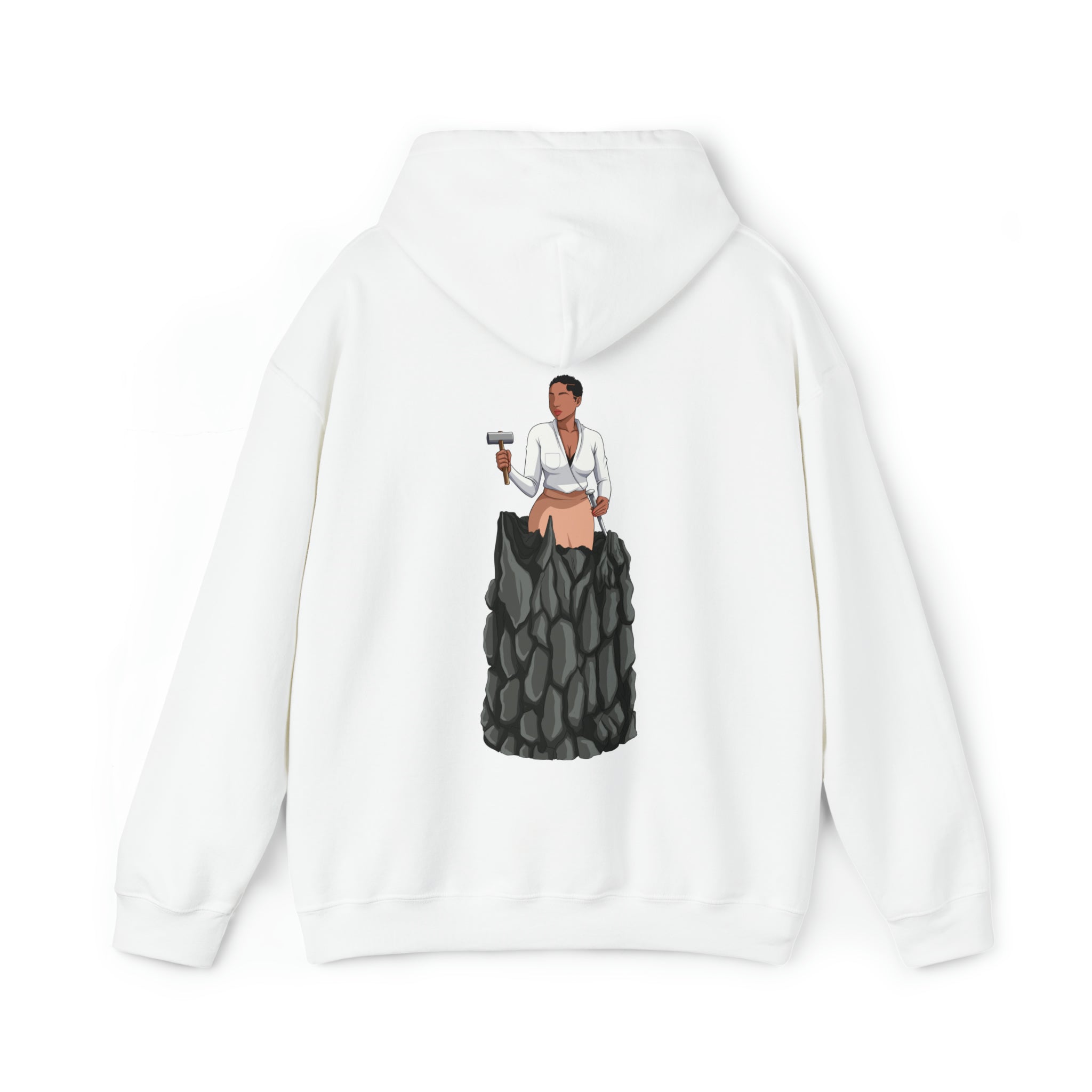 A person working hard to better his/herself - Heavy Blend™ Self-Made Hoodie - woman #1 - Breakthrough Collection