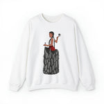 A person working hard to better his/herself - Self-Made Sweatshirt Heavy Blend™ Crewneck - woman #7 - Breakthrough Collection