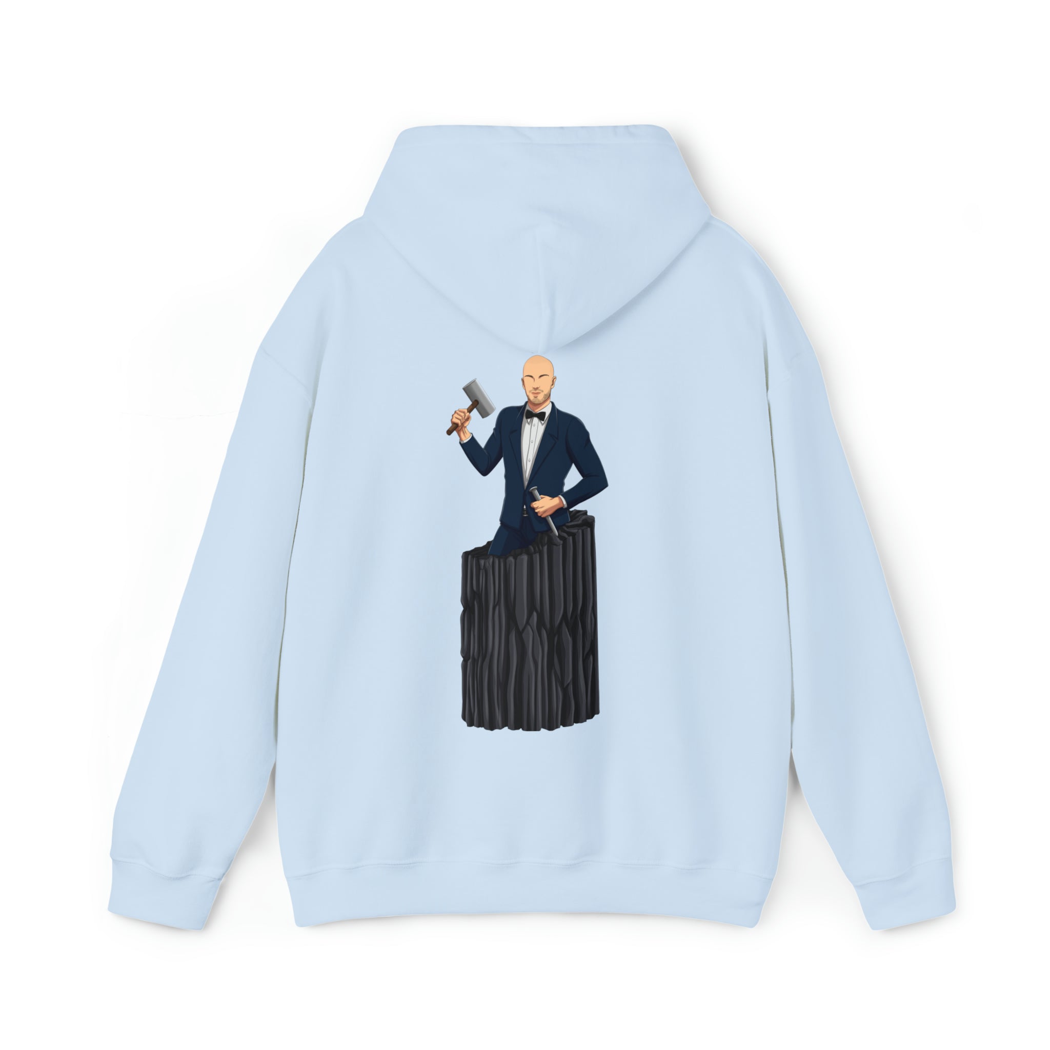A person working hard to better his/herself - Heavy Blend™ Self-Made Hoodie - Man #16