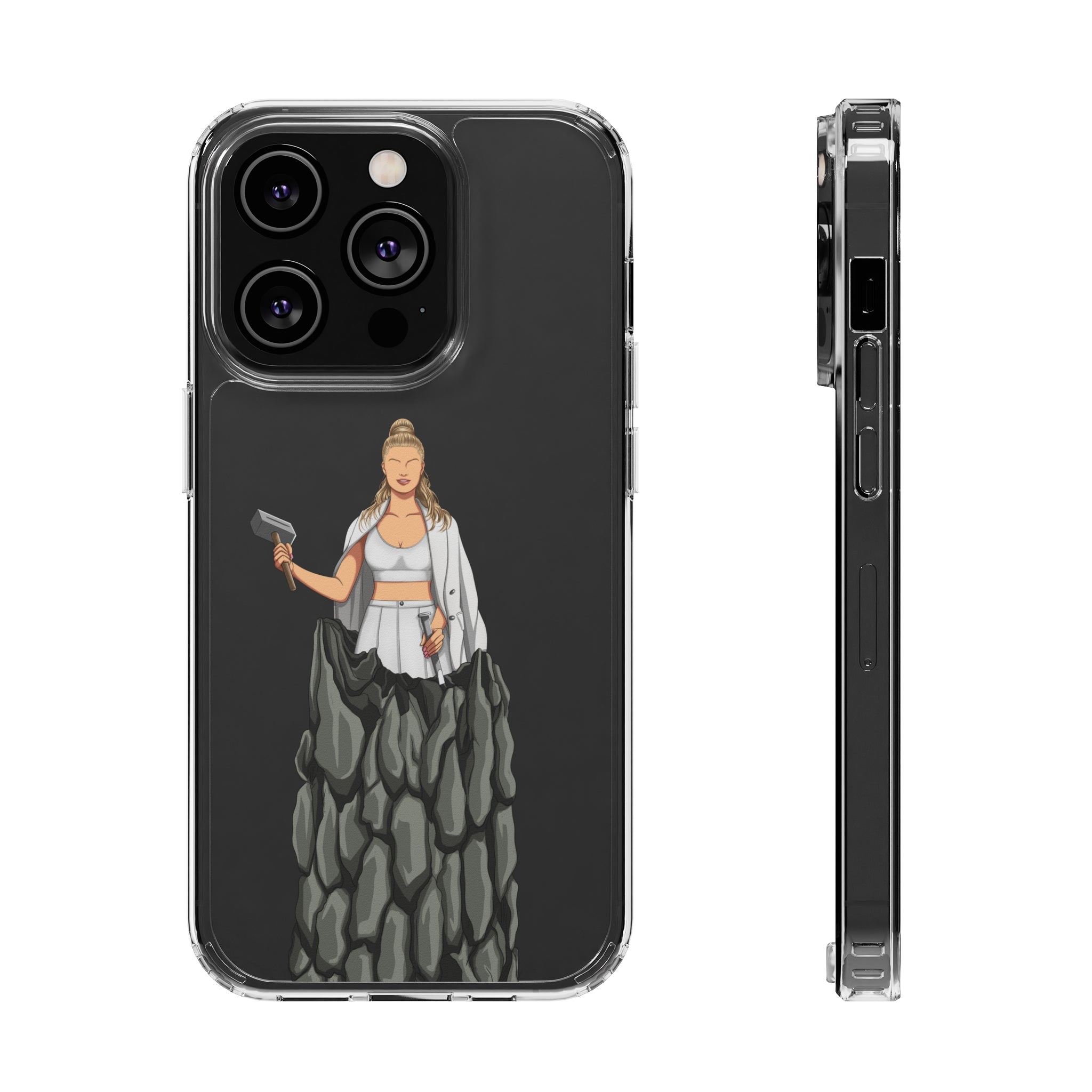 A person working hard to better his/herself - Clear Case - Self-Made Woman #11 - Breakthrough Collection