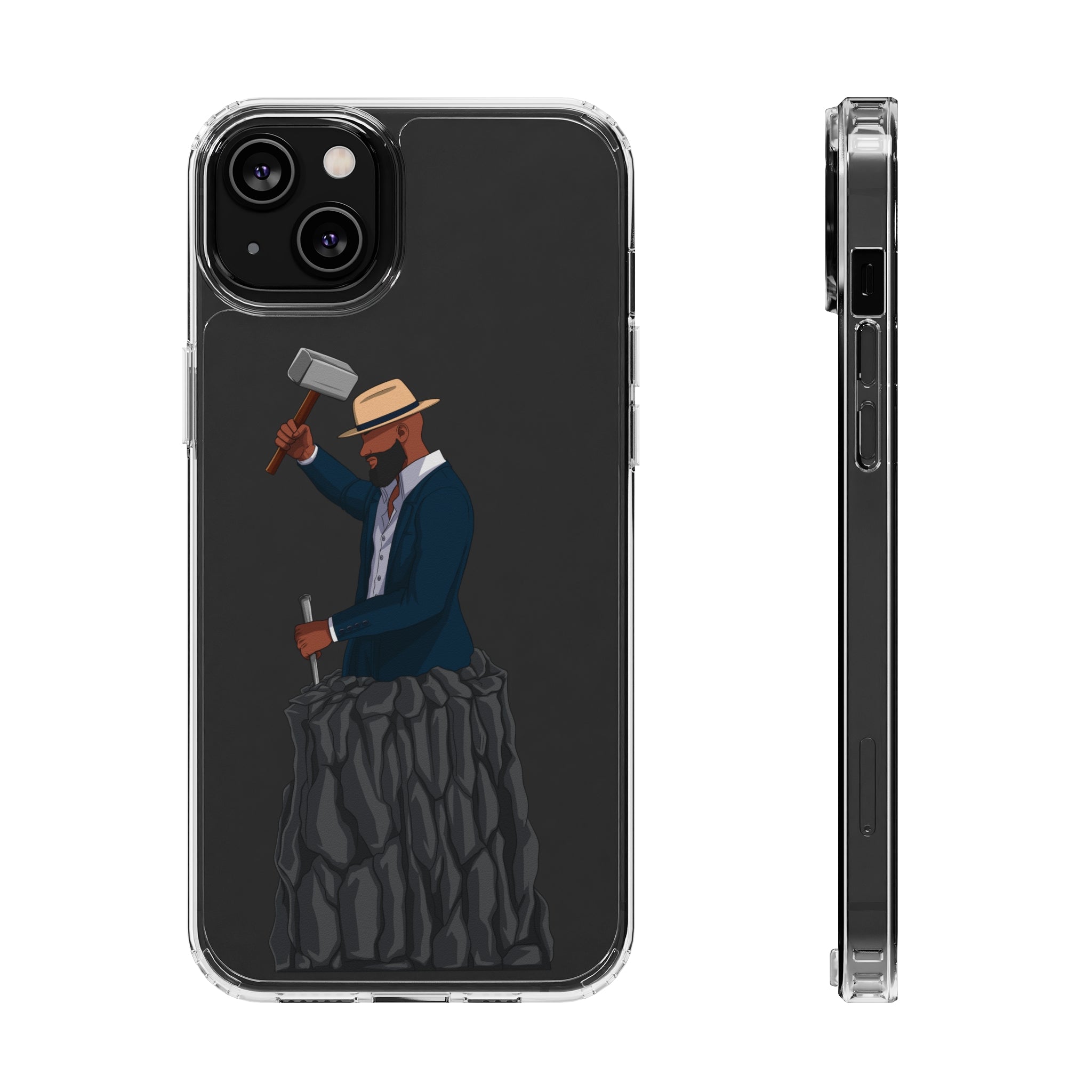 A person working hard to better his/herself - Clear Case - Self-Made Man #7 - Breakthrough Collection