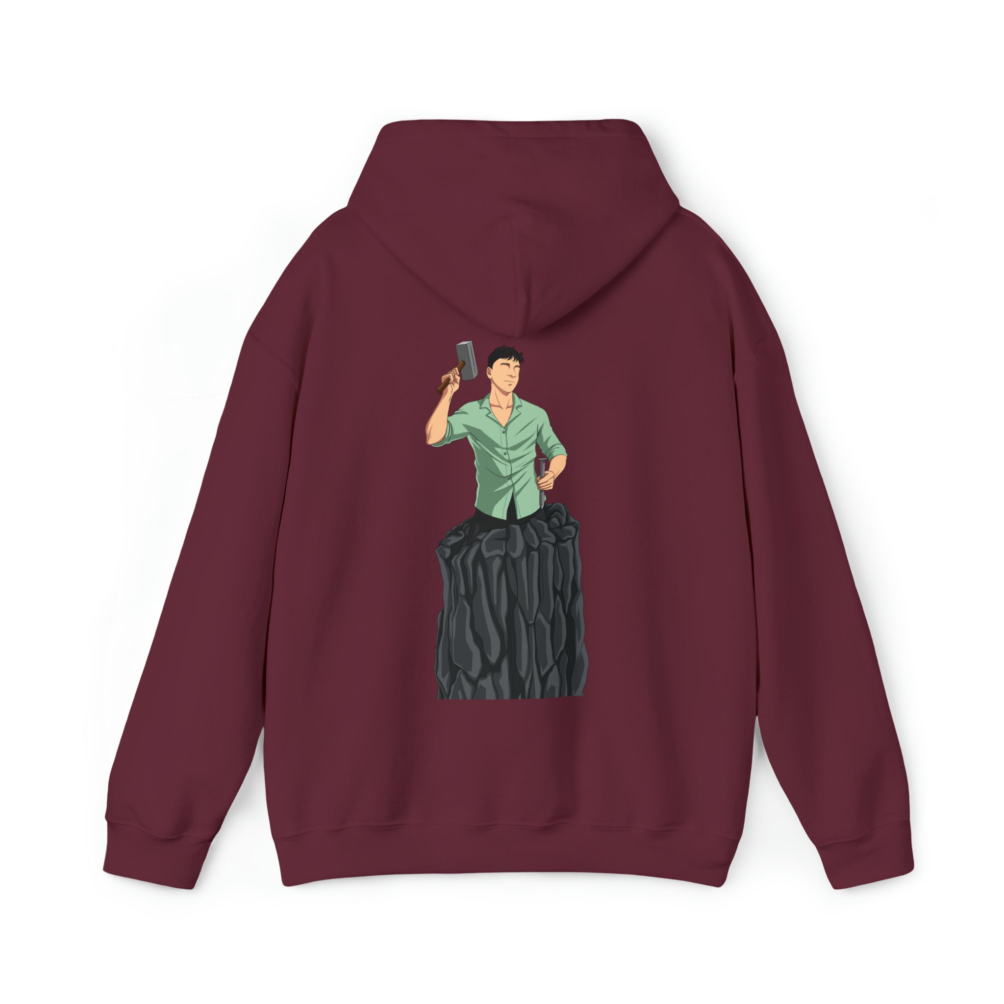 A person working hard to better his/herself - Heavy Blend™ Self-Made Hoodie - Man #15