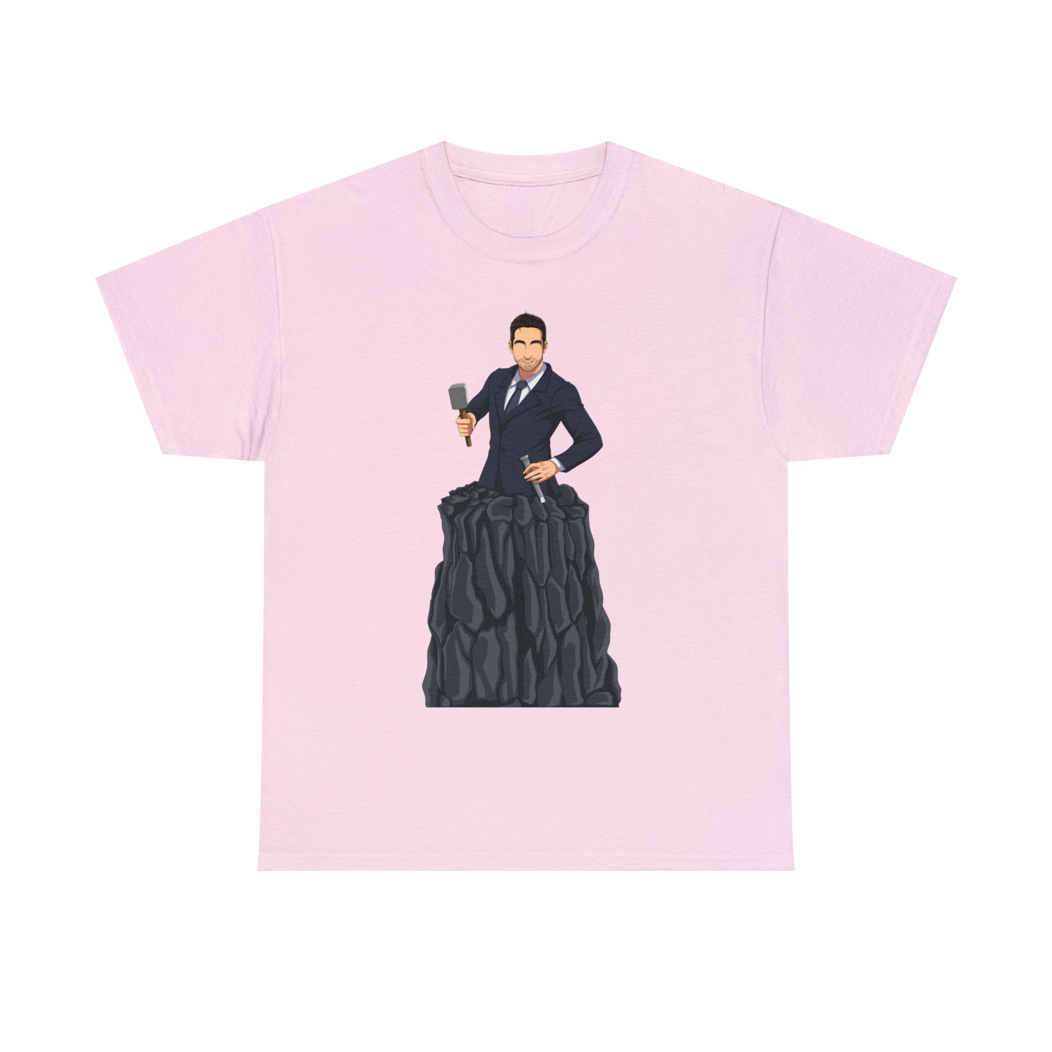 A person working hard to better his/herself - Heavy Cotton Self-Made T-shirt - Self-Made Man #3 - Breakthrough Collection