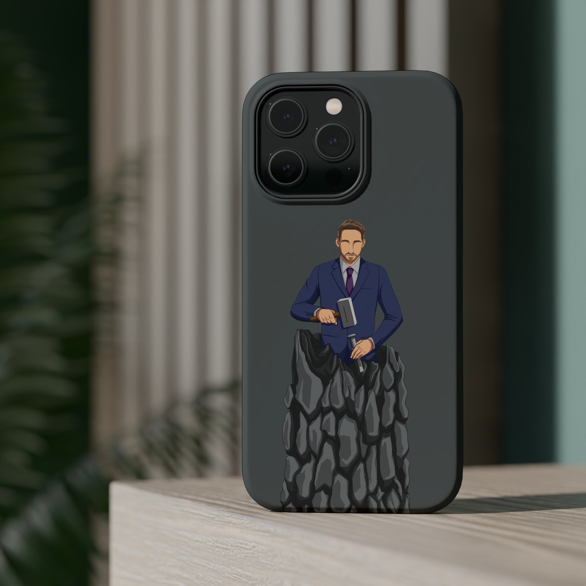 A person working hard to better his/herself - MagSafe Tough Case - Self-Made Man #8 - Breakthrough Collection