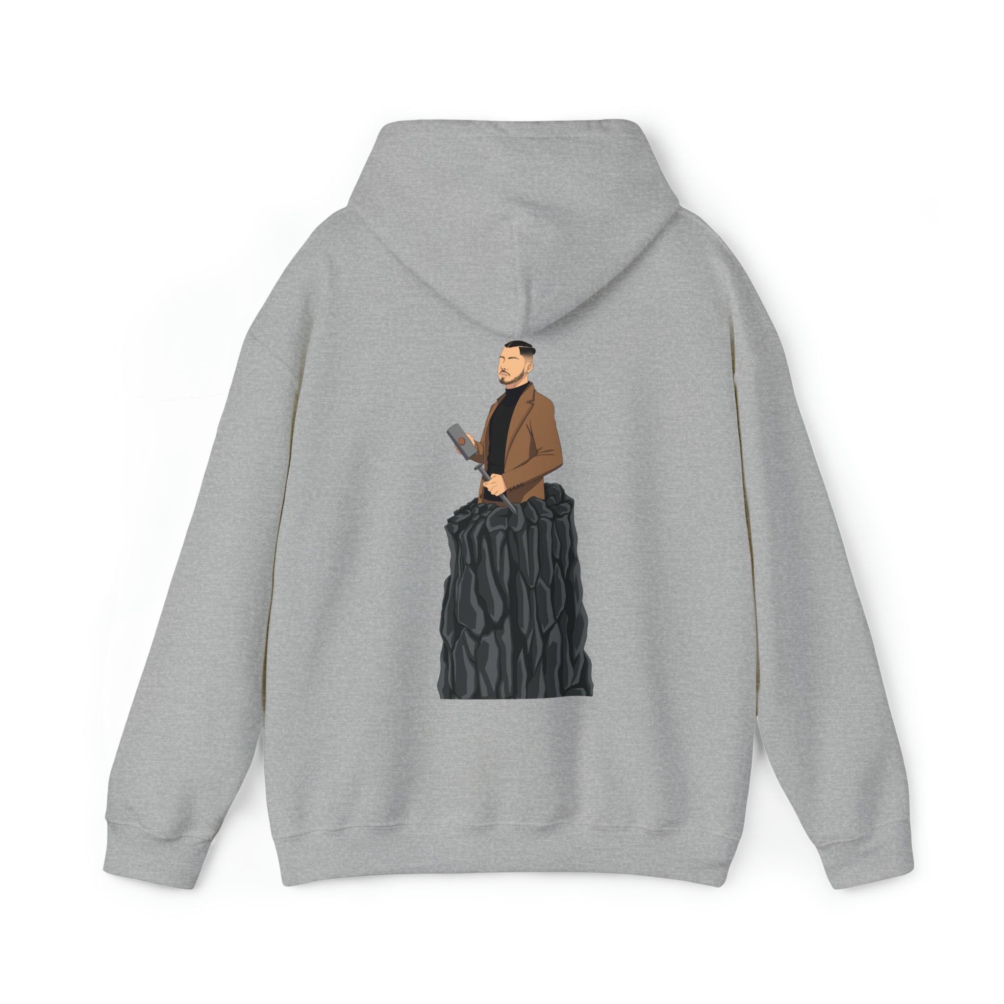 A person working hard to better his/herself - Heavy Blend™ Self-Made Hoodie - Man #14 - Breakthrough Collection