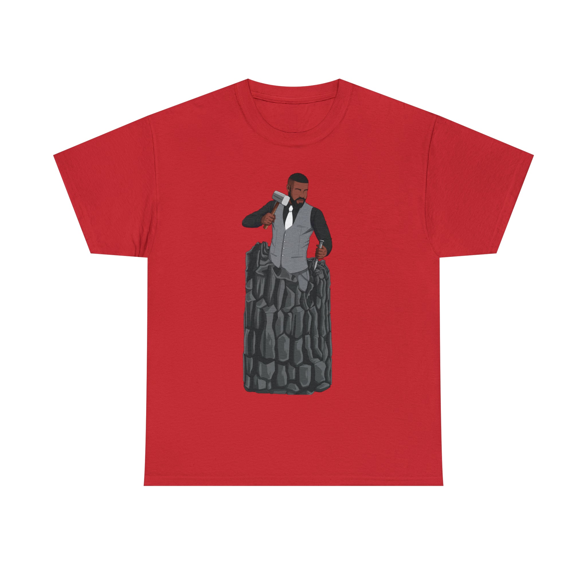 A person working hard to better his/herself - Heavy Cotton Self-Made T-shirt - Self-Made Man #6 - Breakthrough Collection
