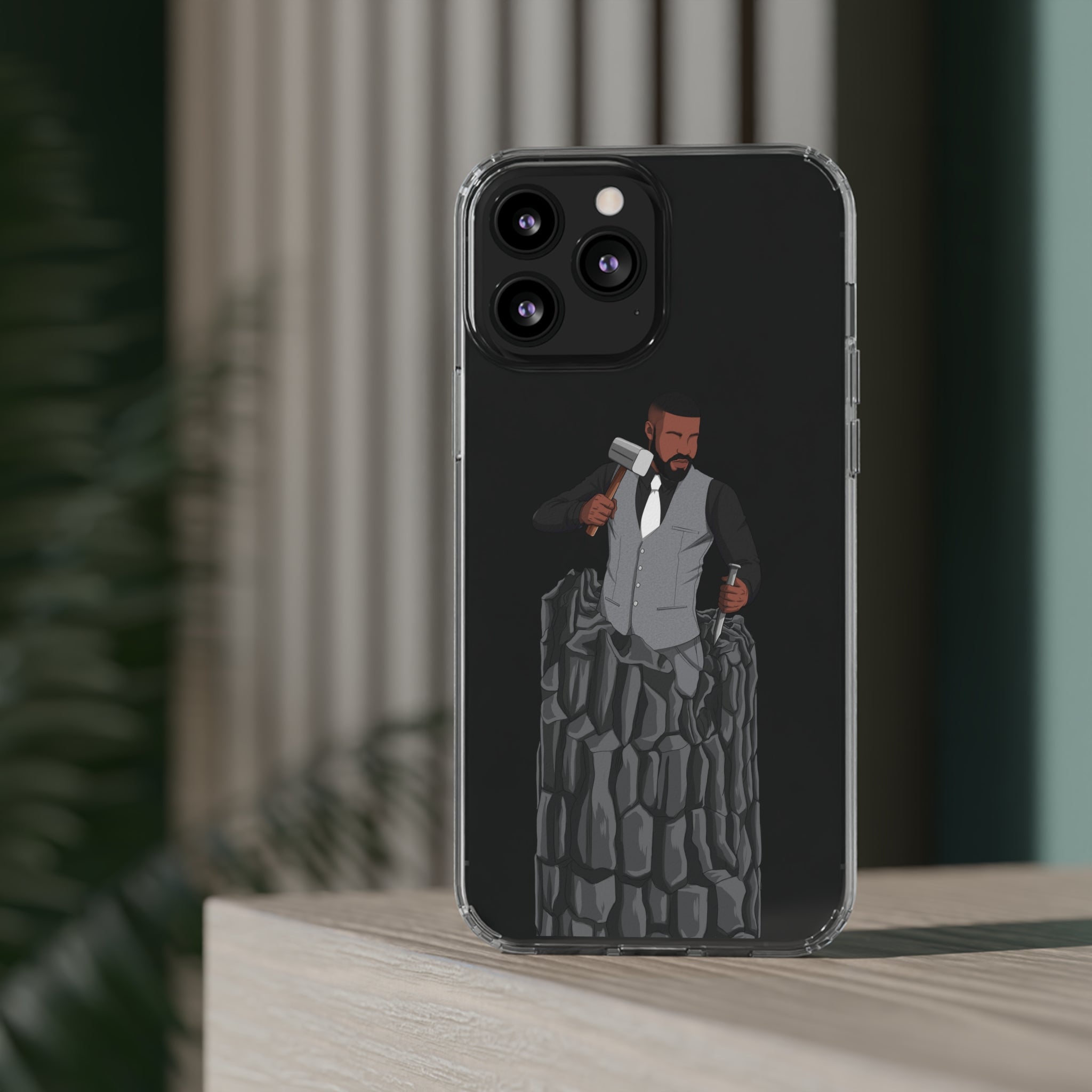 A person working hard to better his/herself - Clear Case - Self-Made Man #6 - Breakthrough Collection