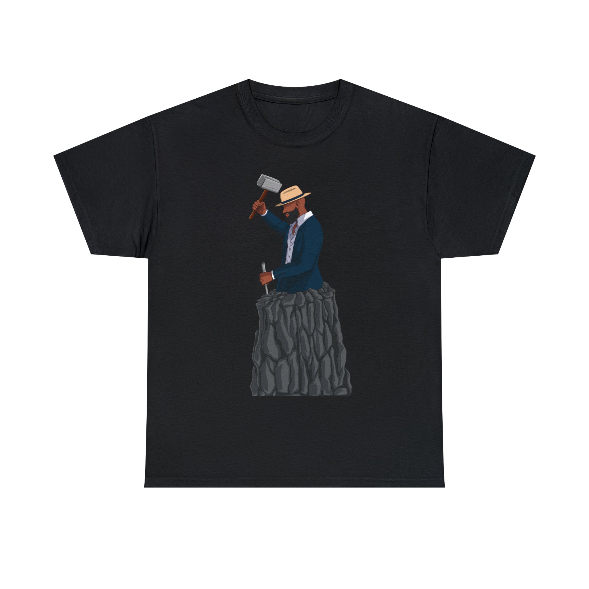 A person working hard to better his/herself - Heavy Cotton Self-Made T-shirt - Self-Made Man #7 - Breakthrough Collection