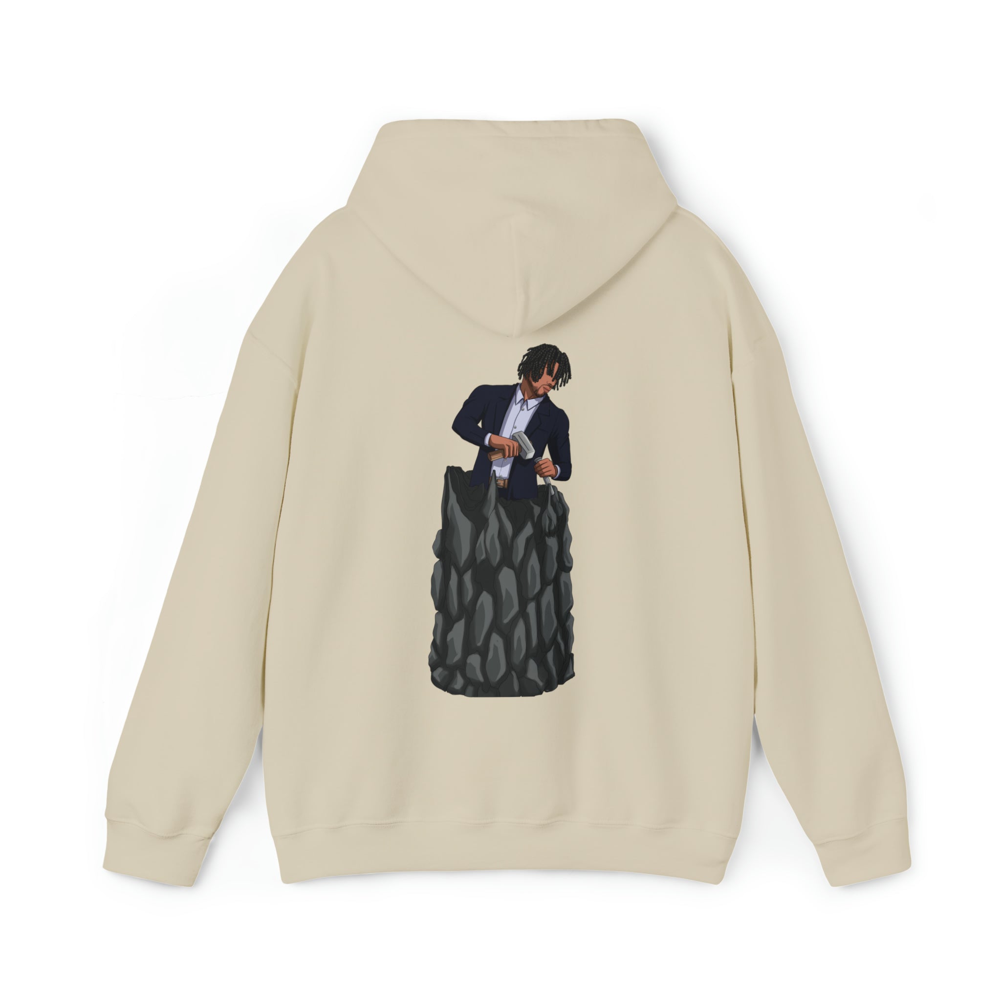 A person working hard to better his/herself - Heavy Blend™ Self-Made Hoodie - Man #4 - Breakthrough Collection