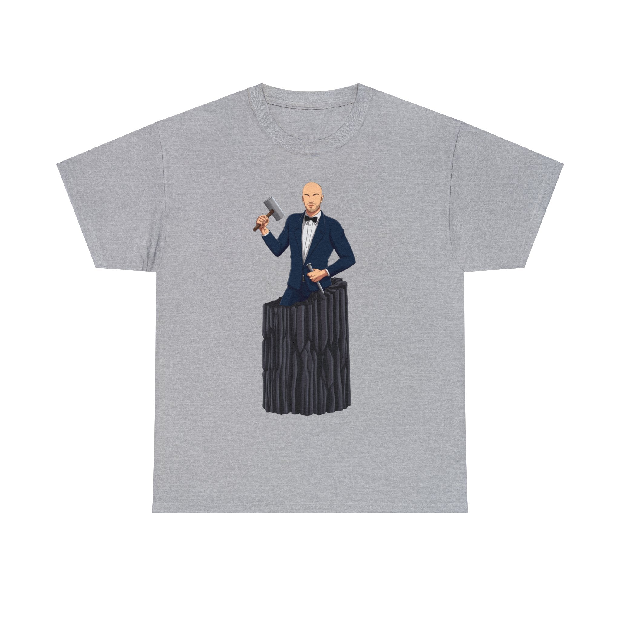 A person working hard to better his/herself - Heavy Cotton Self-Made T-shirt - Man #16