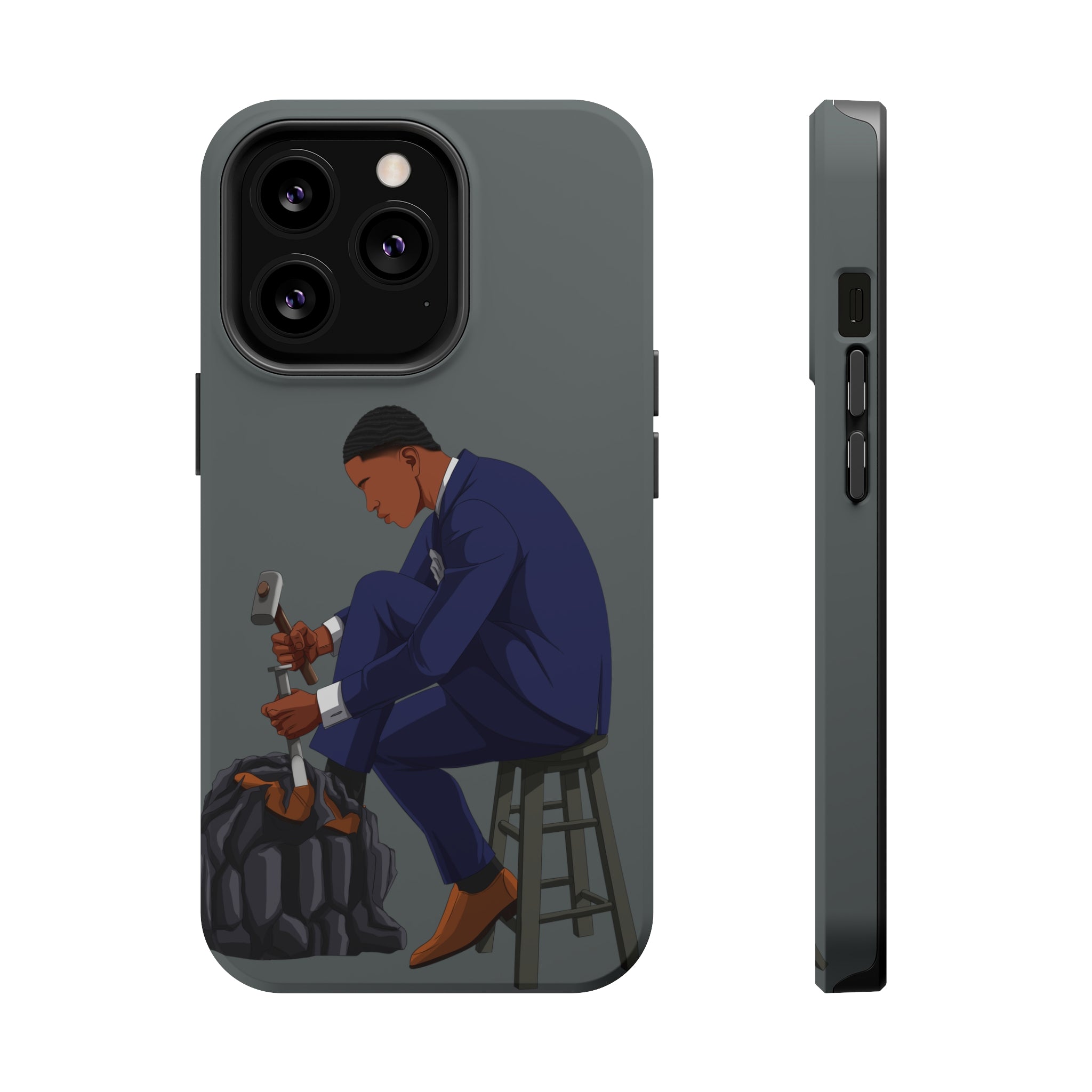 A person working hard to better his/herself - MagSafe Tough Case - Self-Made Man #11 - Breakthrough Collection