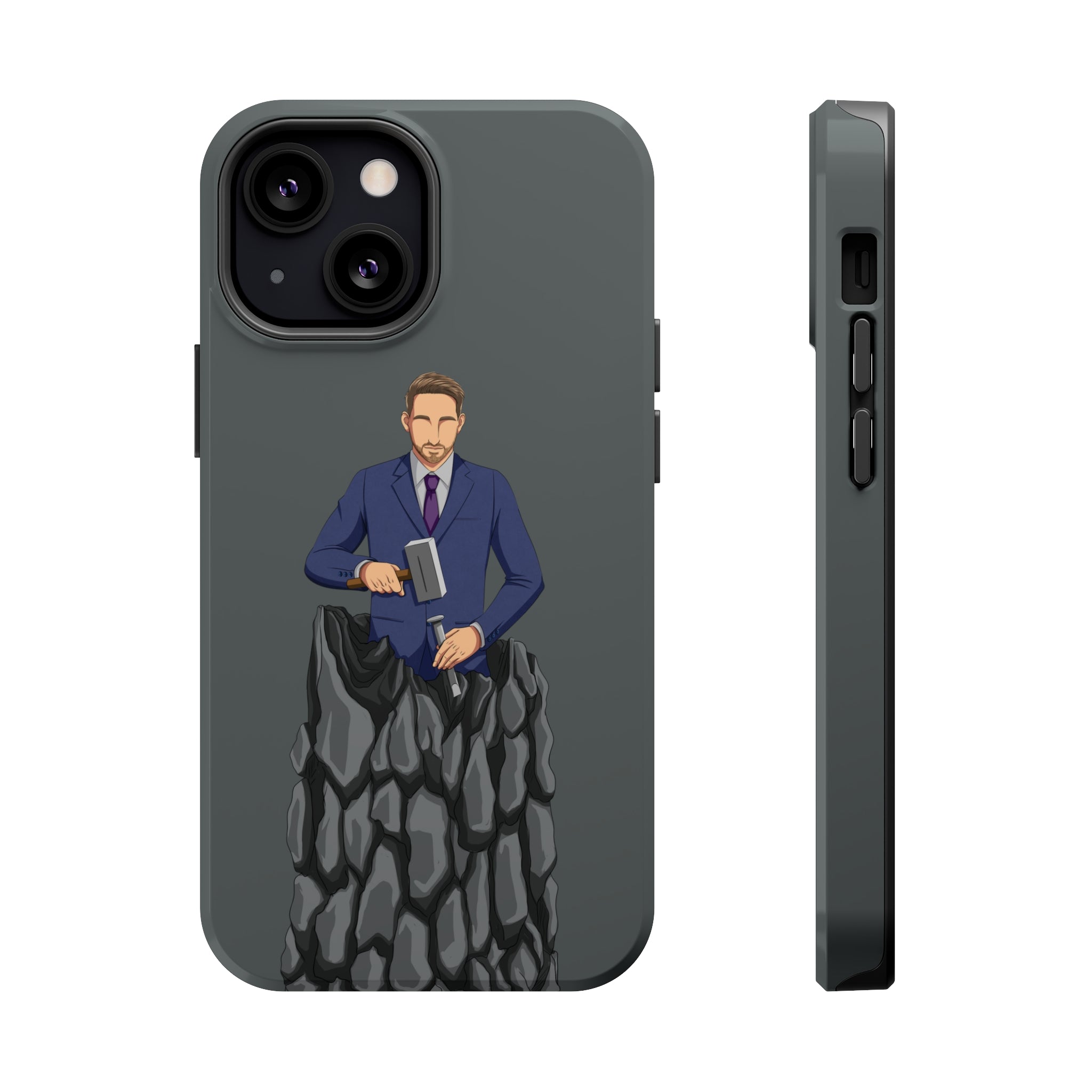 A person working hard to better his/herself - MagSafe Tough Case - Self-Made Man #8 - Breakthrough Collection