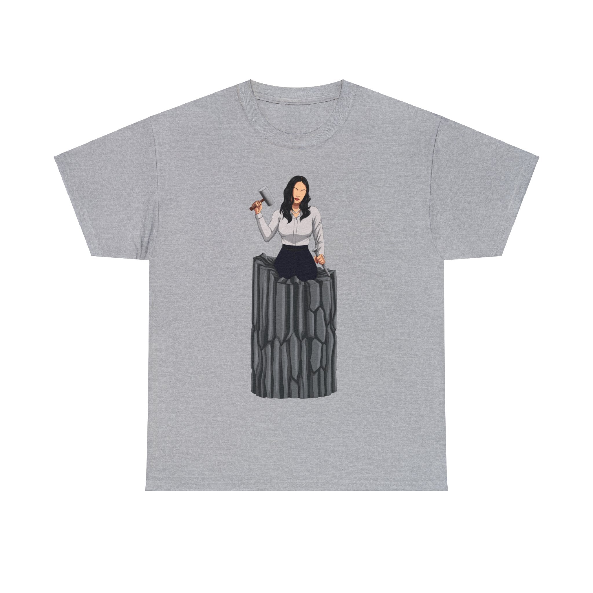 A person working hard to better his/herself - Heavy Cotton Self-Made T-shirt - Woman #14