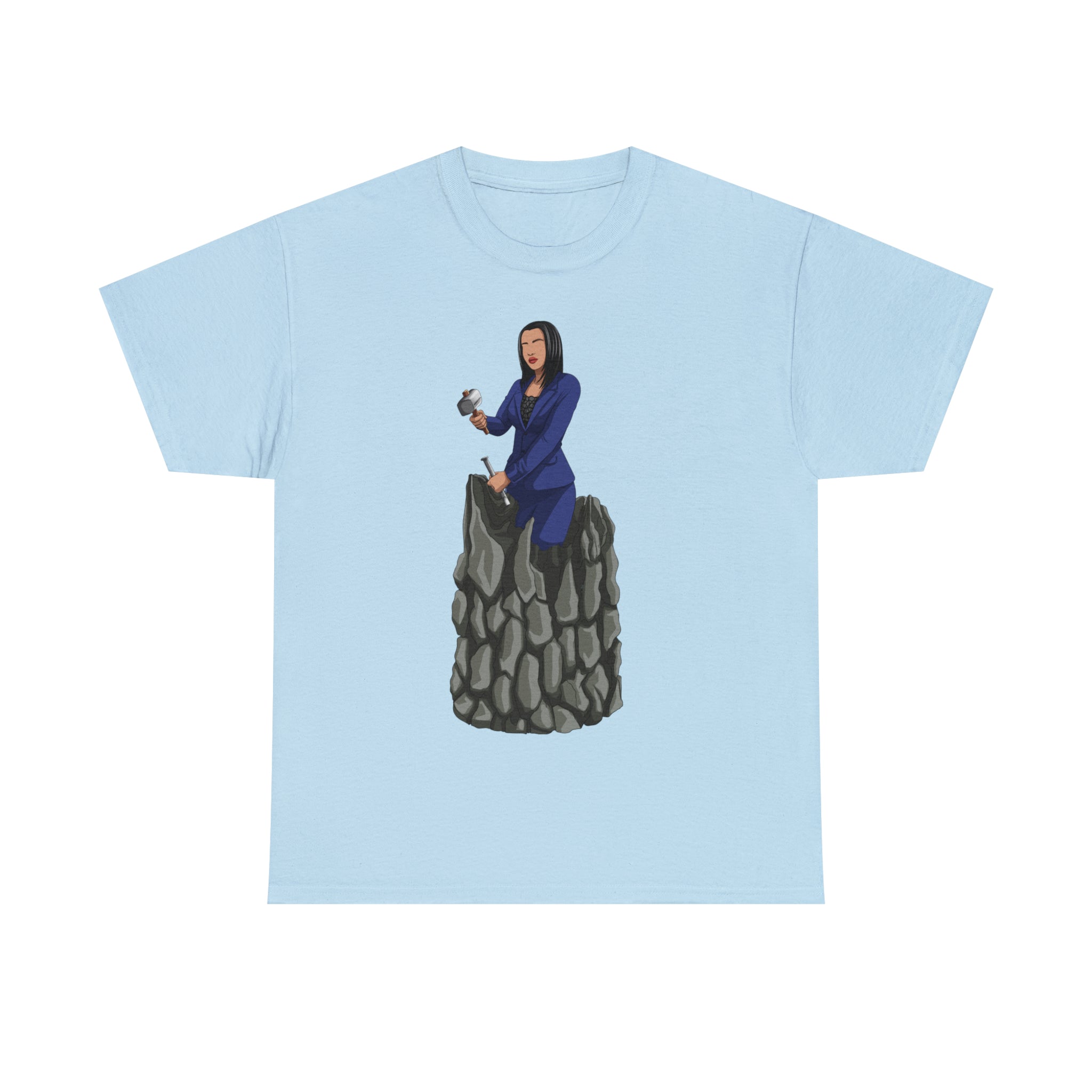 A person working hard to better his/herself - Heavy Cotton Self-Made T-shirt - self-made woman #2 - Breakthrough Collection