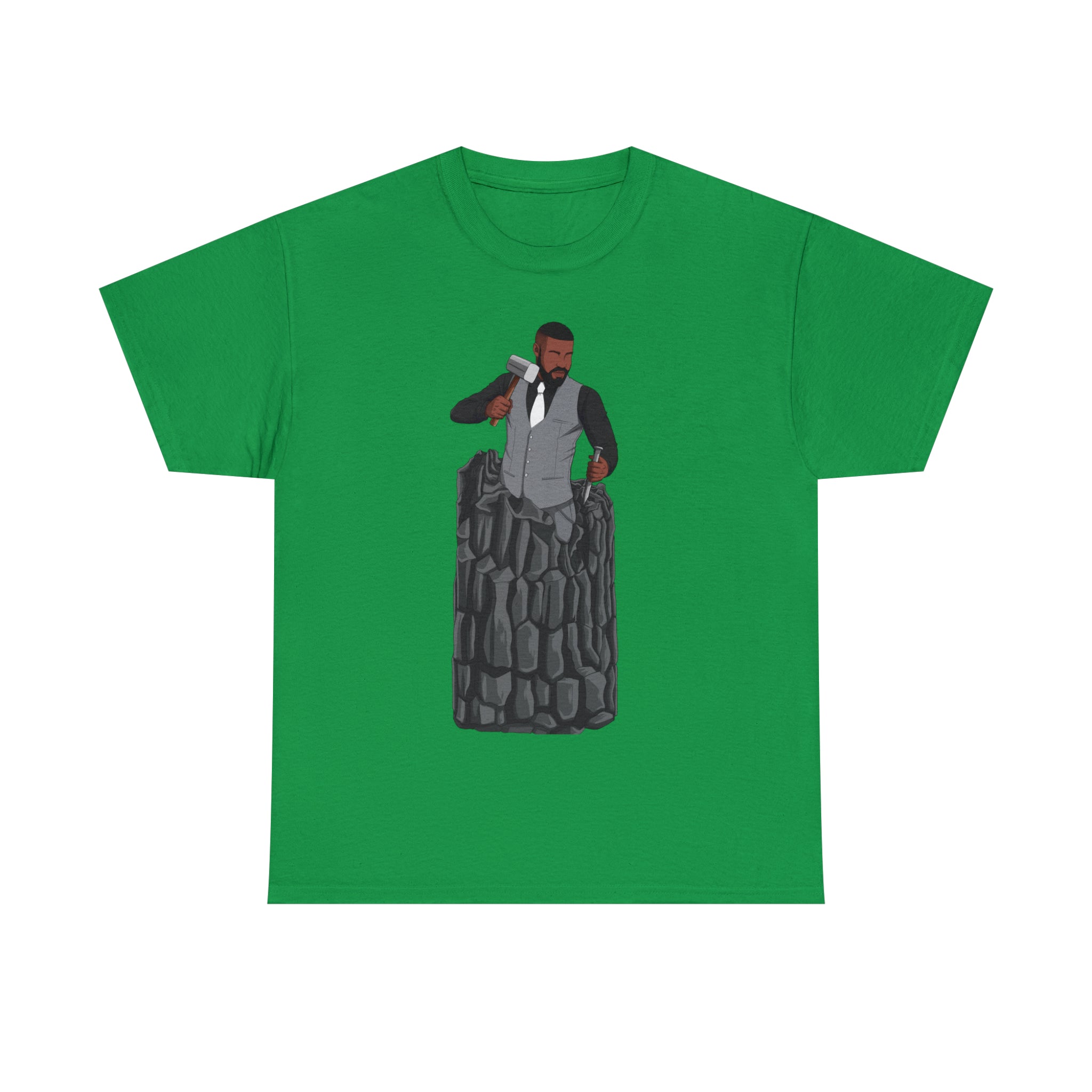A person working hard to better his/herself - Heavy Cotton Self-Made T-shirt - Self-Made Man #6 - Breakthrough Collection