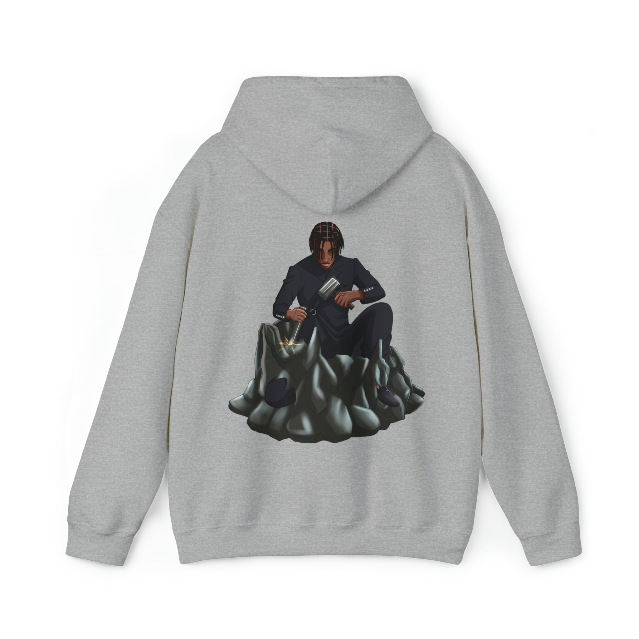 A person working hard to better his/herself - Heavy Blend™ Self-Made Hoodie - Man #13 - Breakthrough Collection