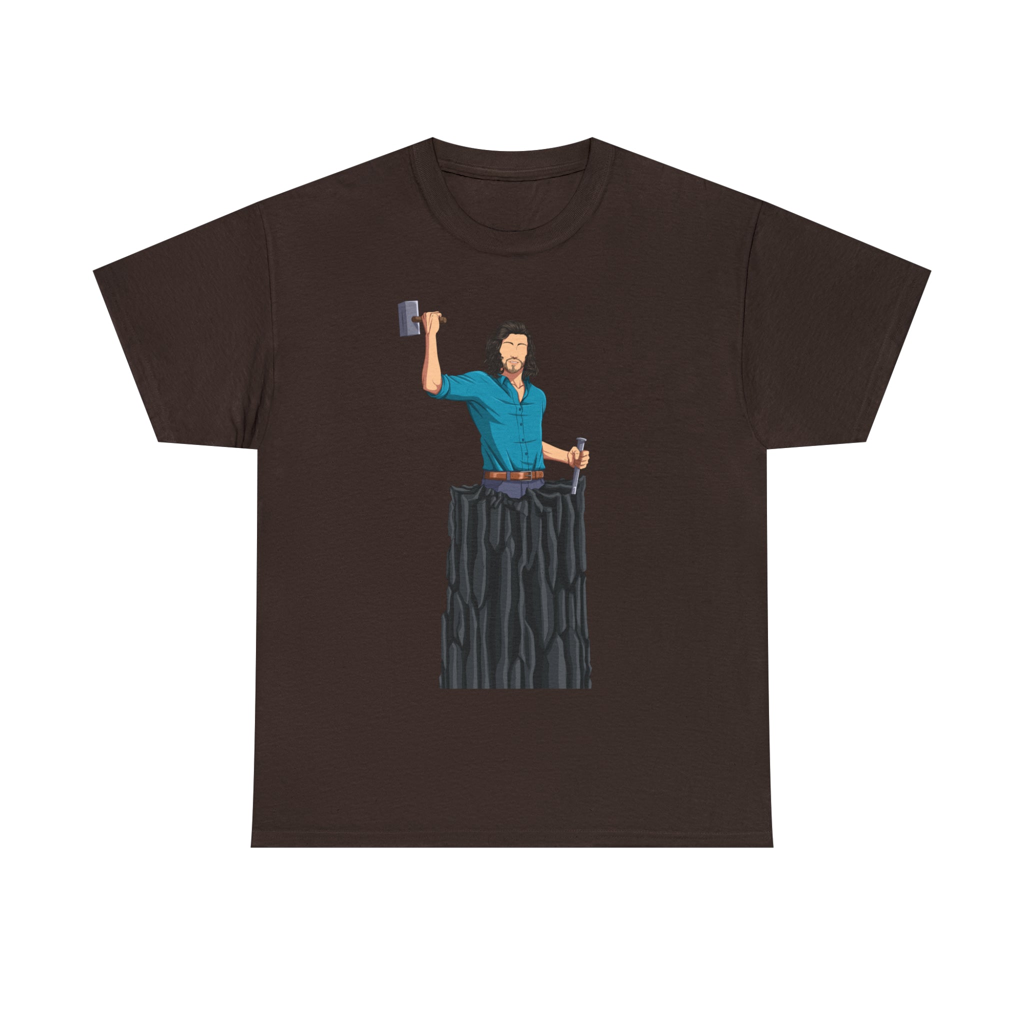 A person working hard to better his/herself - Heavy Cotton Self-Made T-shirt - Self-Made Man #10 - Breakthrough Collection