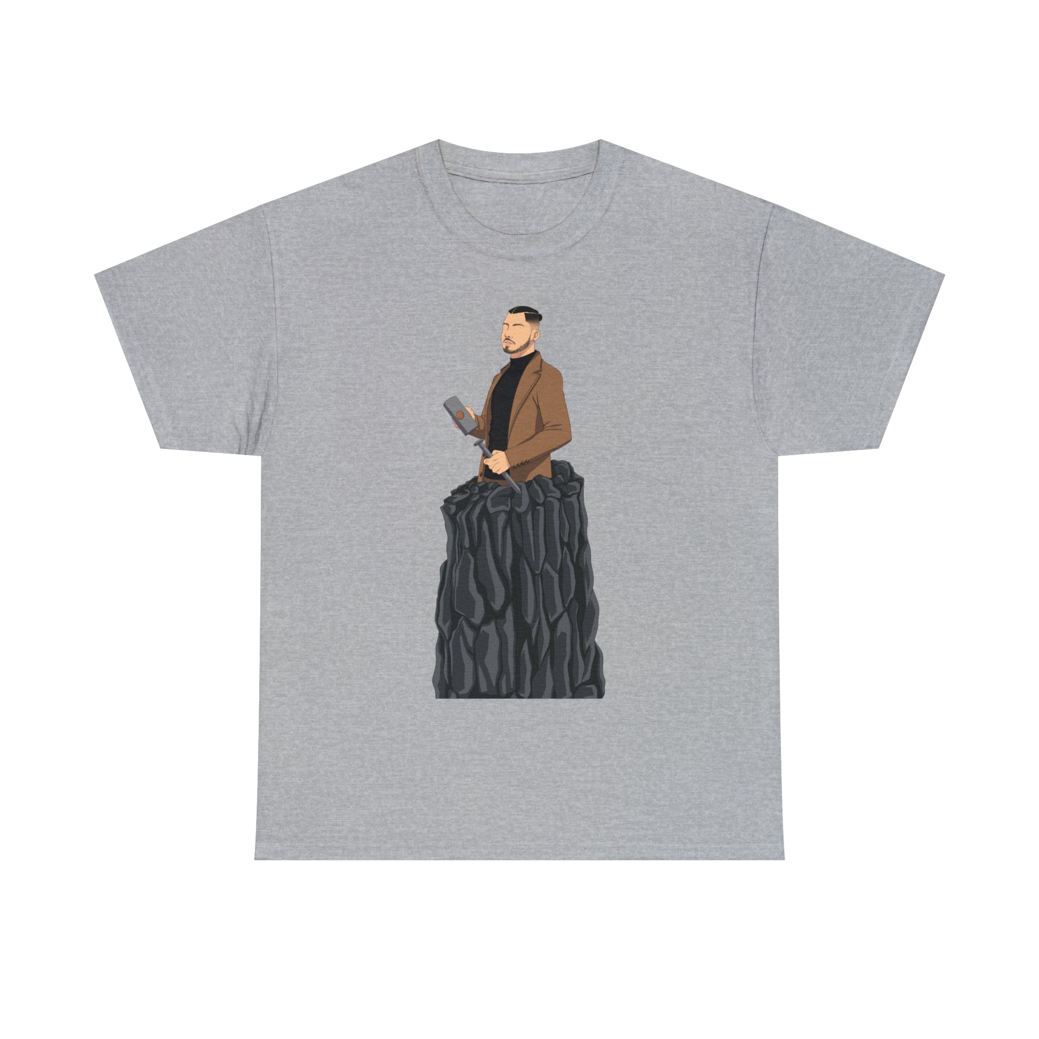 A person working hard to better his/herself - Heavy Cotton Self-Made T-shirt - Self-Made Man #14 - Breakthrough Collection