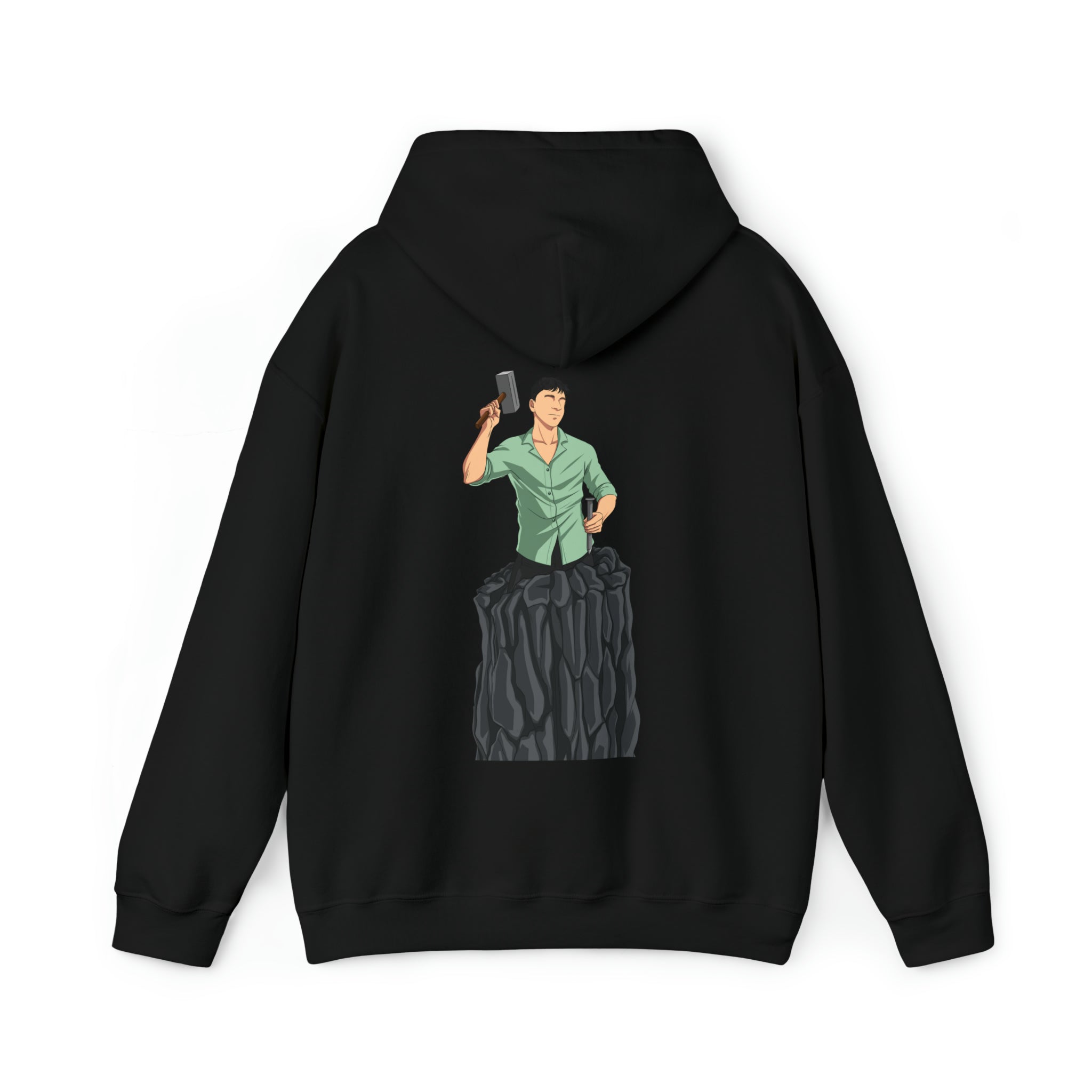 A person working hard to better his/herself - Heavy Blend™ Self-Made Hoodie - Man #15