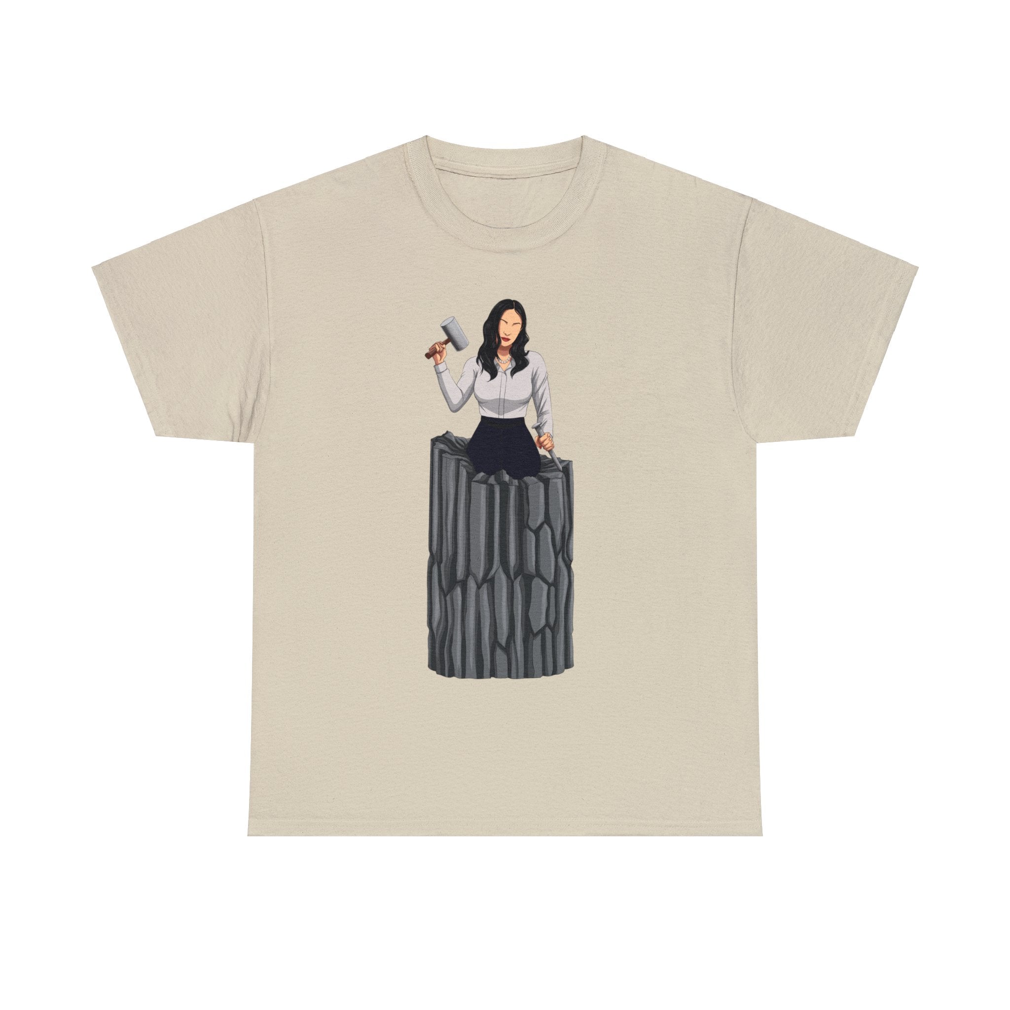 A person working hard to better his/herself - Heavy Cotton Self-Made T-shirt - Woman #14