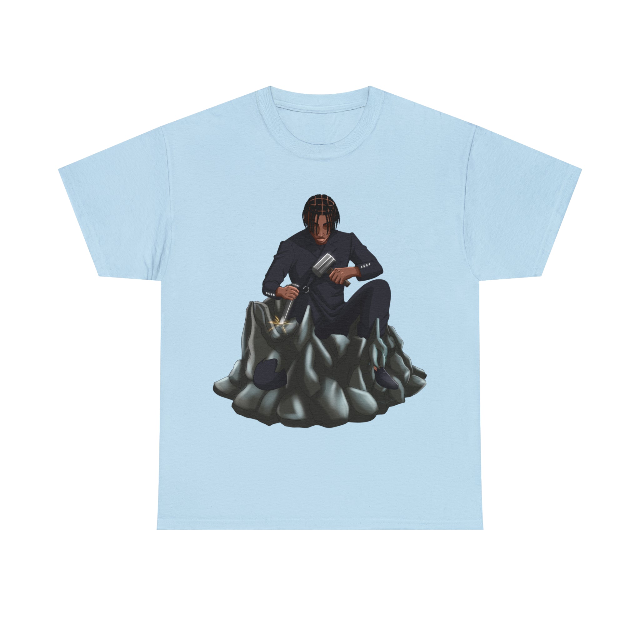 A person working hard to better his/herself - Heavy Cotton Self-Made T-shirt - Self-Made Man #13 - Breakthrough Collection