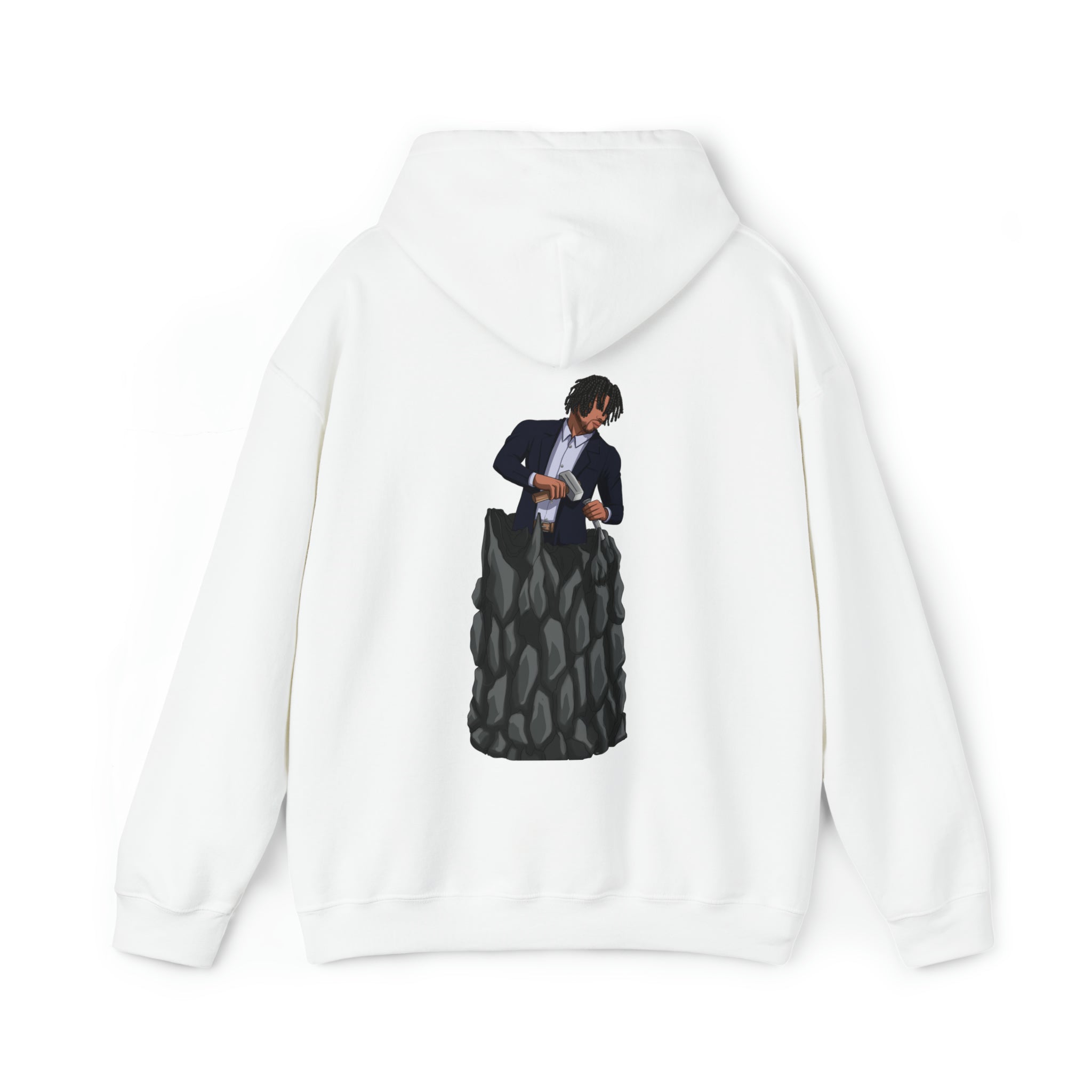 A person working hard to better his/herself - Heavy Blend™ Self-Made Hoodie - Man #4 - Breakthrough Collection