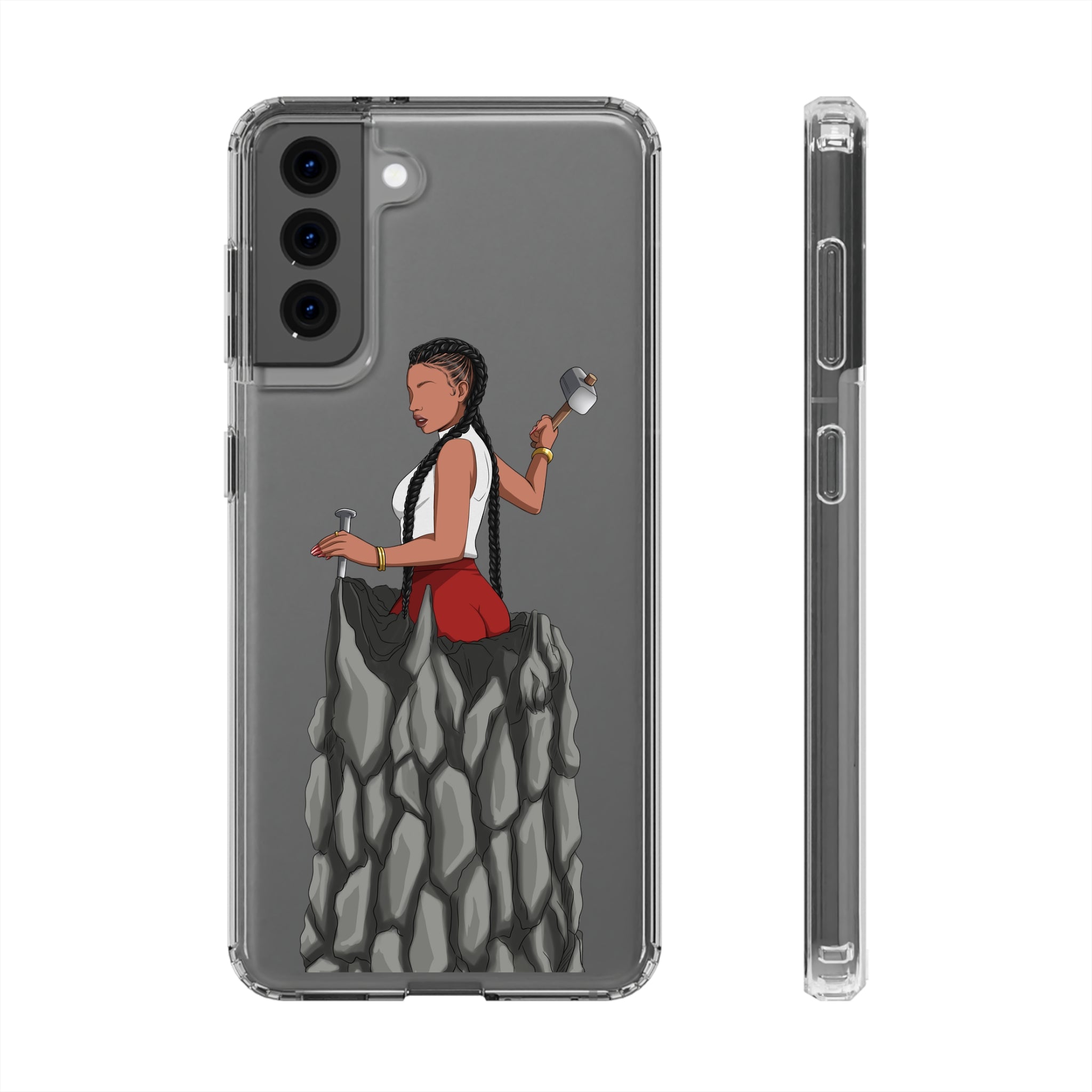 A person working hard to better his/herself - Clear Case - Self-Made Woman #7 - Breakthrough Collection