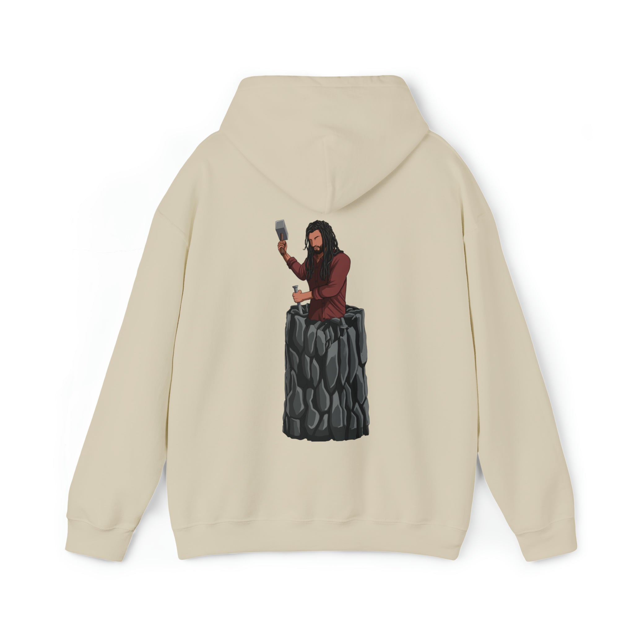 A person working hard to better his/herself - Heavy Blend™ Self-Made Hoodie - Man #2