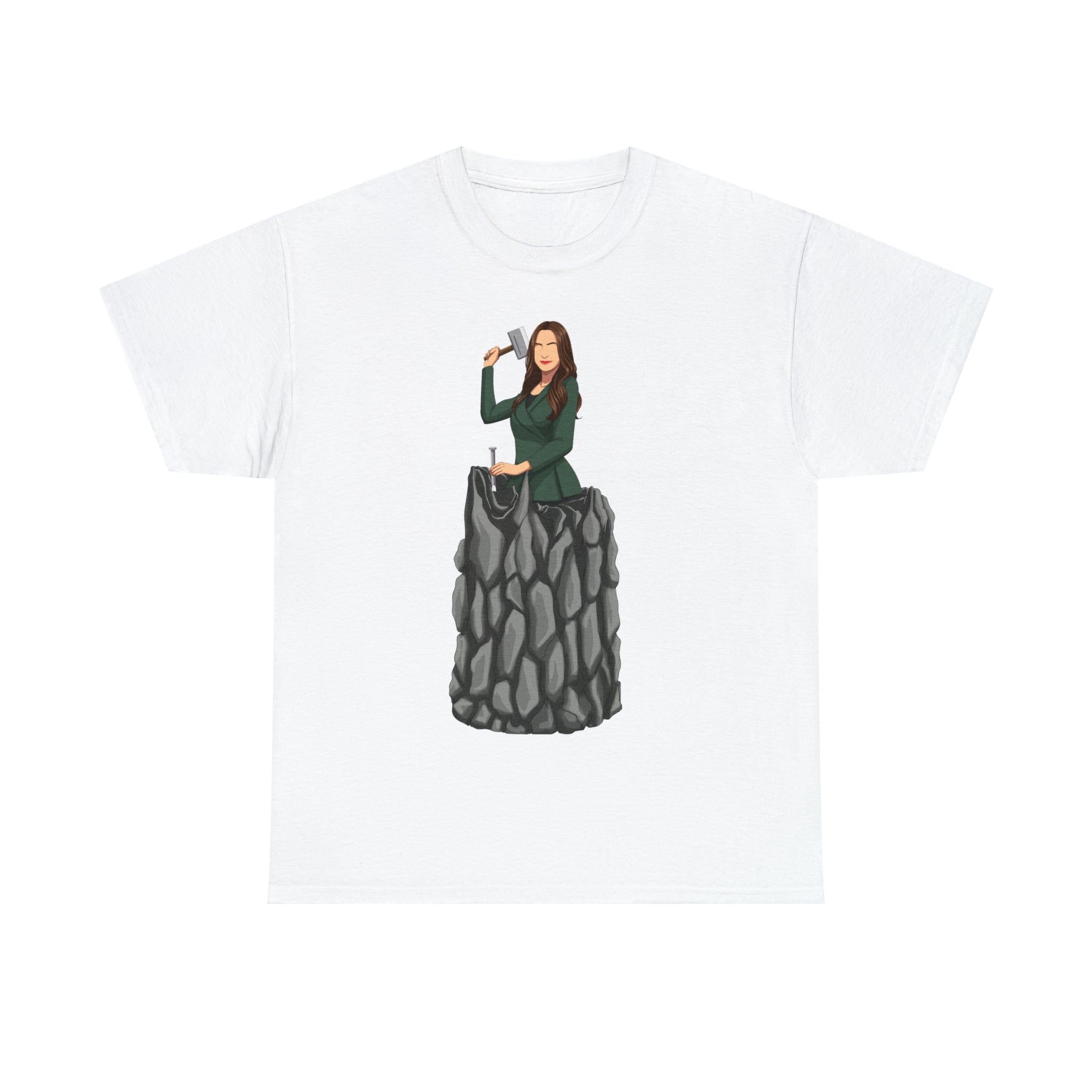 A person working hard to better his/herself - Heavy Cotton Self-Made T-shirt - self-made woman #5 - Breakthrough Collection