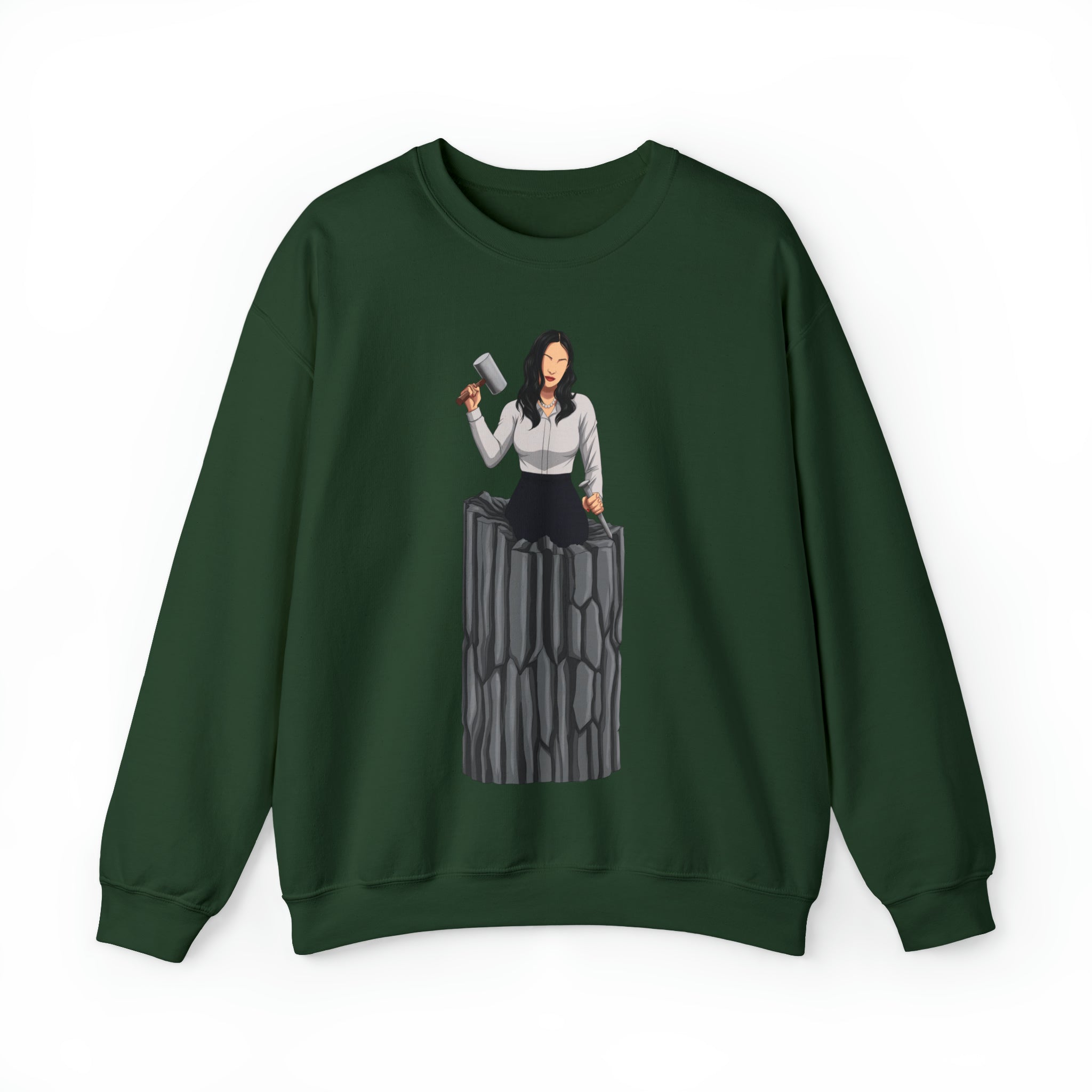 A person working hard to better his/herself - Self-Made Sweatshirt Heavy Blend™ Crewneck - Woman #14