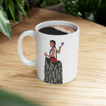 A person working hard to better his/herself - Ceramic Mug 11oz - Self-Made Woman #7 - Breakthrough Collection