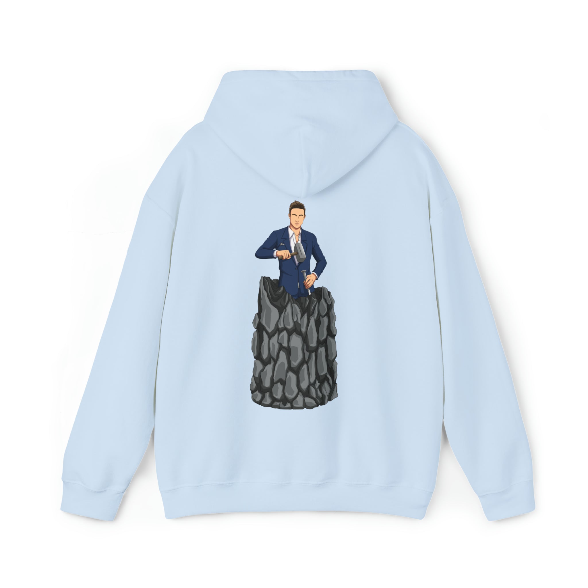 A person working hard to better his/herself - Heavy Blend™ Self-Made Hoodie - Man #5