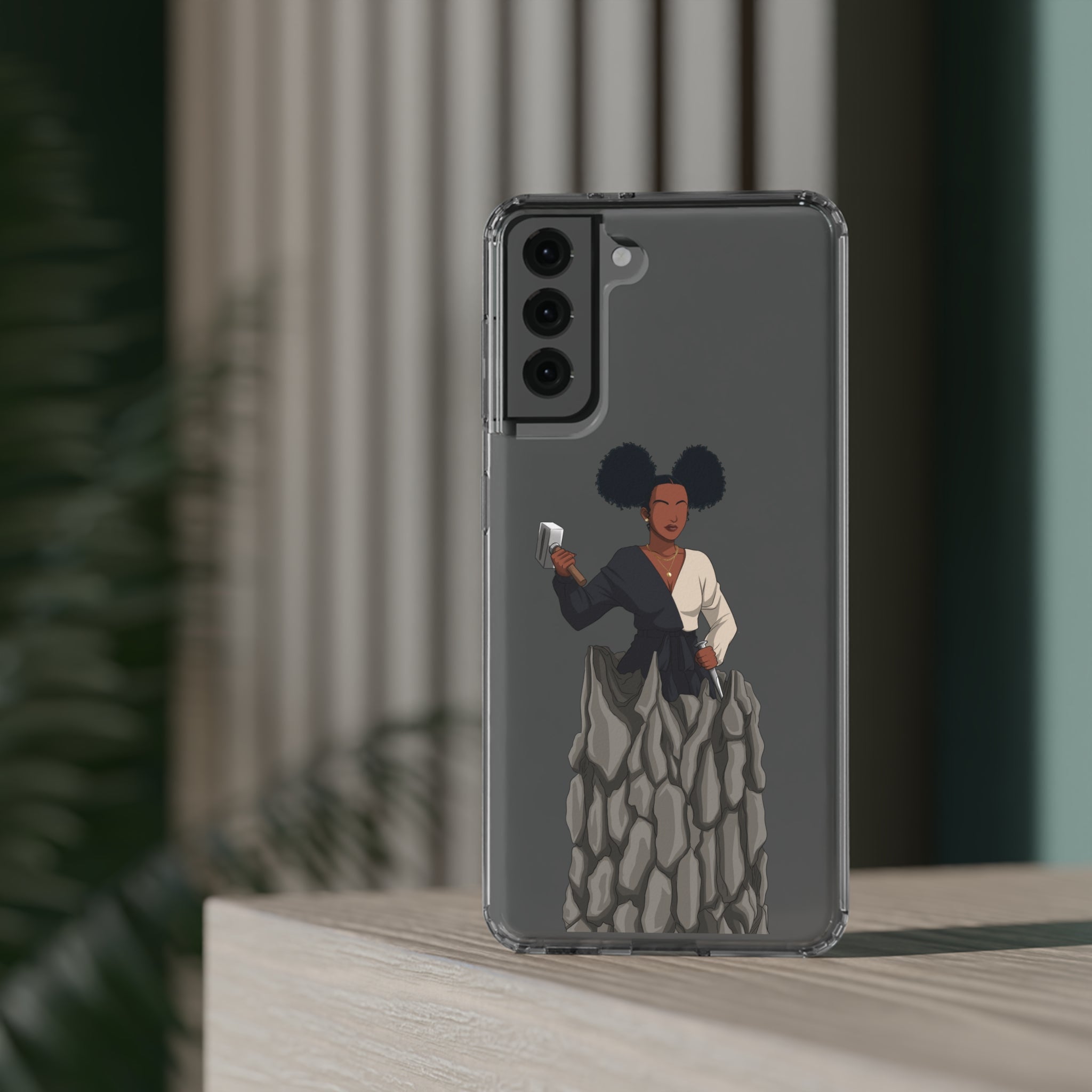 A person working hard to better his/herself - Clear Case - Self-Made Woman #10 - Breakthrough Collection