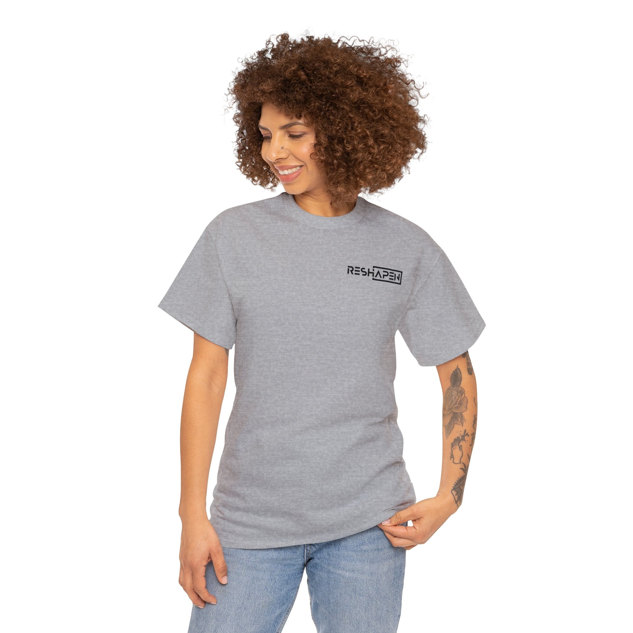 A person working hard to better his/herself - Heavy Cotton Self-Made T-shirt - Reshapen