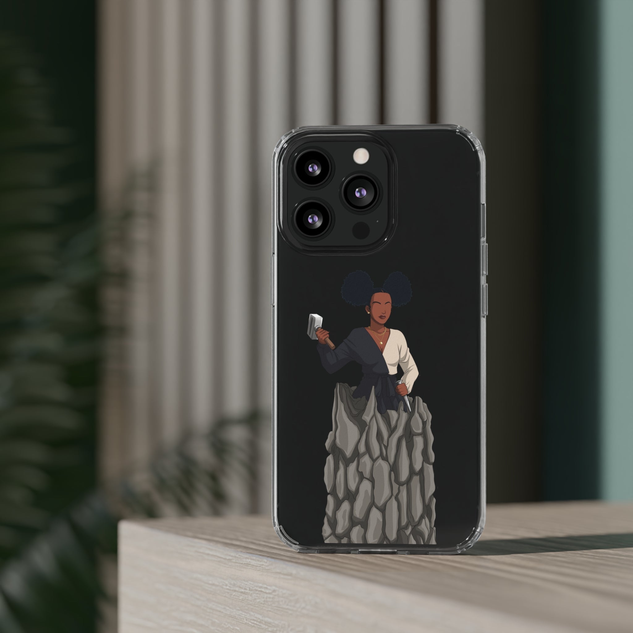 A person working hard to better his/herself - Clear Case - Self-Made Woman #10 - Breakthrough Collection