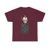 A person working hard to better his/herself - Heavy Cotton Self-Made T-shirt - self-made woman #1 - Breakthrough Collection