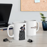 A person working hard to better his/herself - Ceramic Mug 11oz - Self-Made Man #4 - Breakthrough Collection