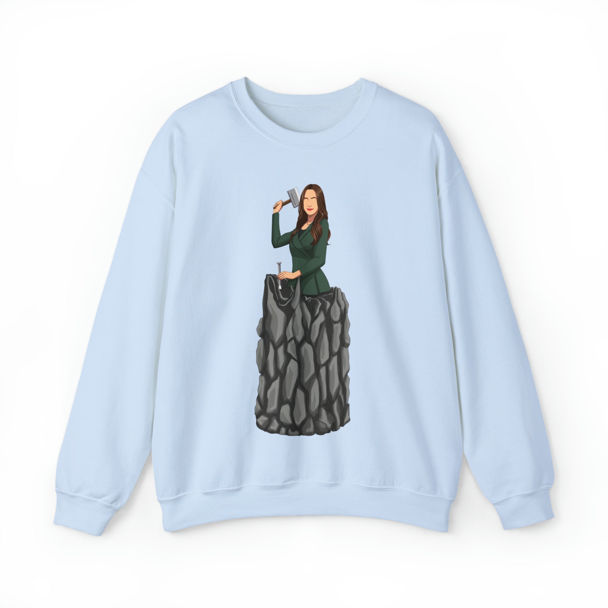 A person working hard to better his/herself - Self-Made Sweatshirt Heavy Blend™ Crewneck - Woman #5