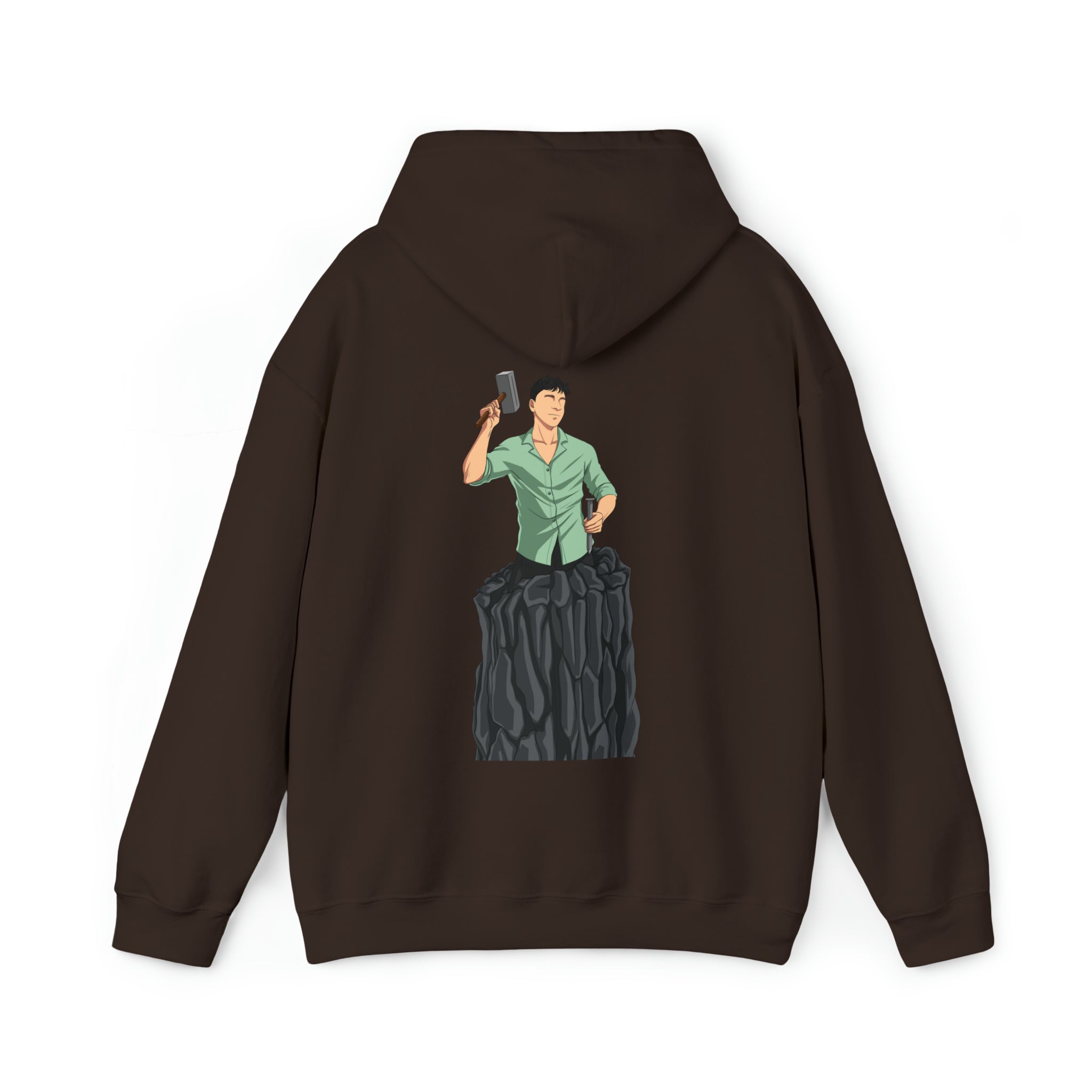 A person working hard to better his/herself - Heavy Blend™ Self-Made Hoodie - Man #15