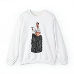 A person working hard to better his/herself - Self-Made Sweatshirt Heavy Blend™ Crewneck - woman #1 - Breakthrough Collection