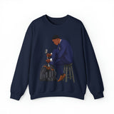 A person working hard to better his/herself - Self-Made Sweatshirt Heavy Blend™ Crewneck - Man #11 - Breakthrough Collection