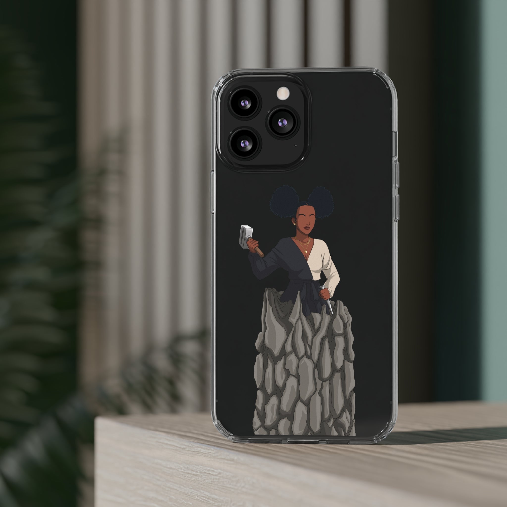 A person working hard to better his/herself - Clear Case - Self-Made Woman #10 - Breakthrough Collection